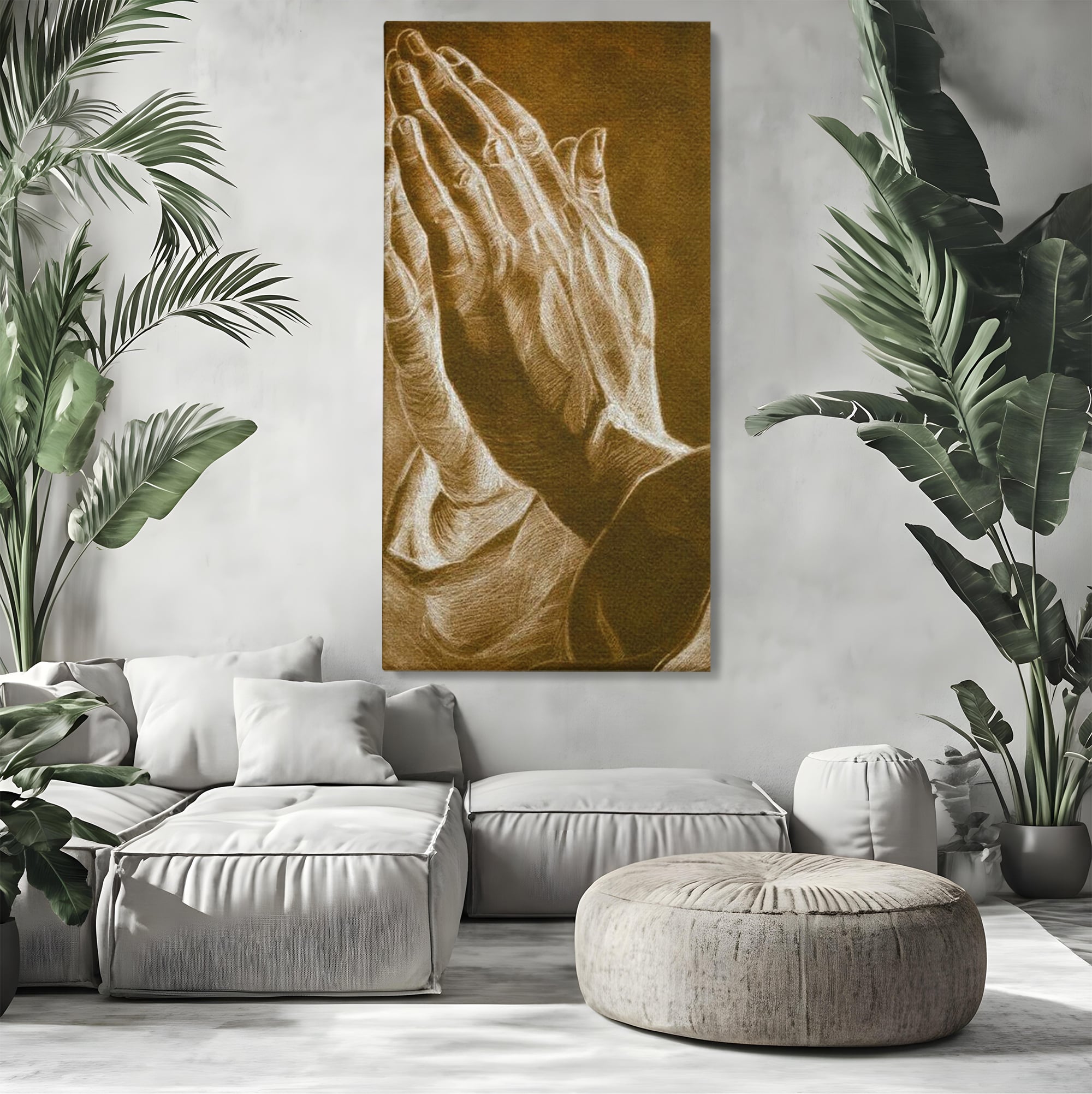 Tablou Canvas Premium LuxCanva® H1016, Maini in Rugaciune , Speranta, Rugaciune, Putere, Liniste, Suflet, Protectie, Mesaj, Frumusete, Living