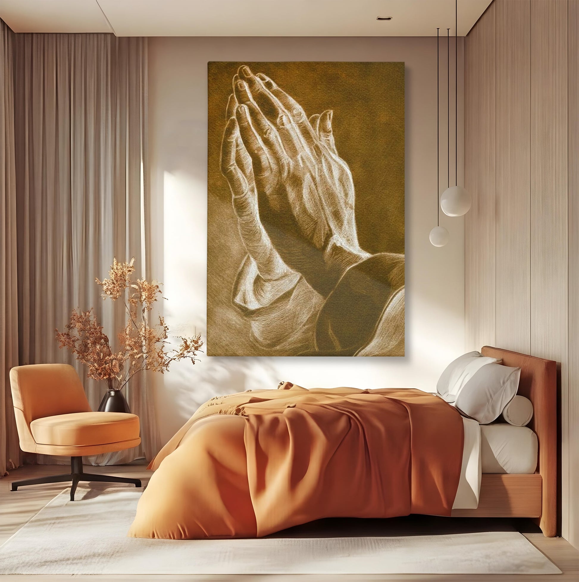 Tablou Canvas Premium LuxCanva® H1016, Maini in Rugaciune , Speranta, Rugaciune, Putere, Liniste, Suflet, Protectie, Mesaj, Frumusete, Living