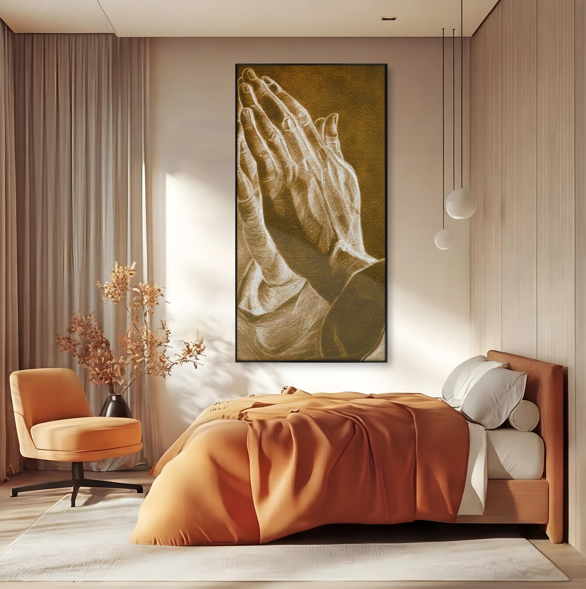 Tablou Canvas Premium LuxCanva® H1016, Maini in Rugaciune , Speranta, Rugaciune, Putere, Liniste, Suflet, Protectie, Mesaj, Frumusete, Living