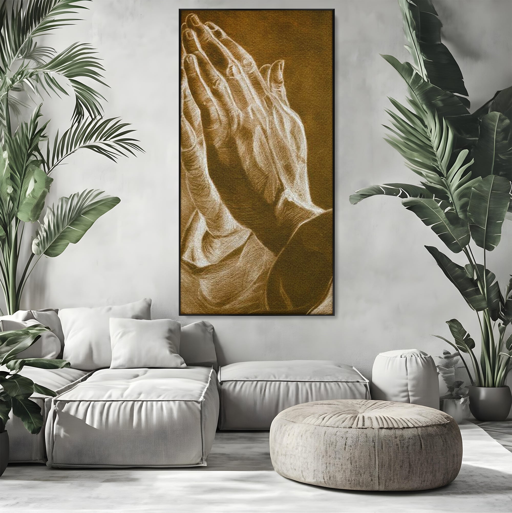 Tablou Canvas Premium LuxCanva® H1016, Maini in Rugaciune , Speranta, Rugaciune, Putere, Liniste, Suflet, Protectie, Mesaj, Frumusete, Living