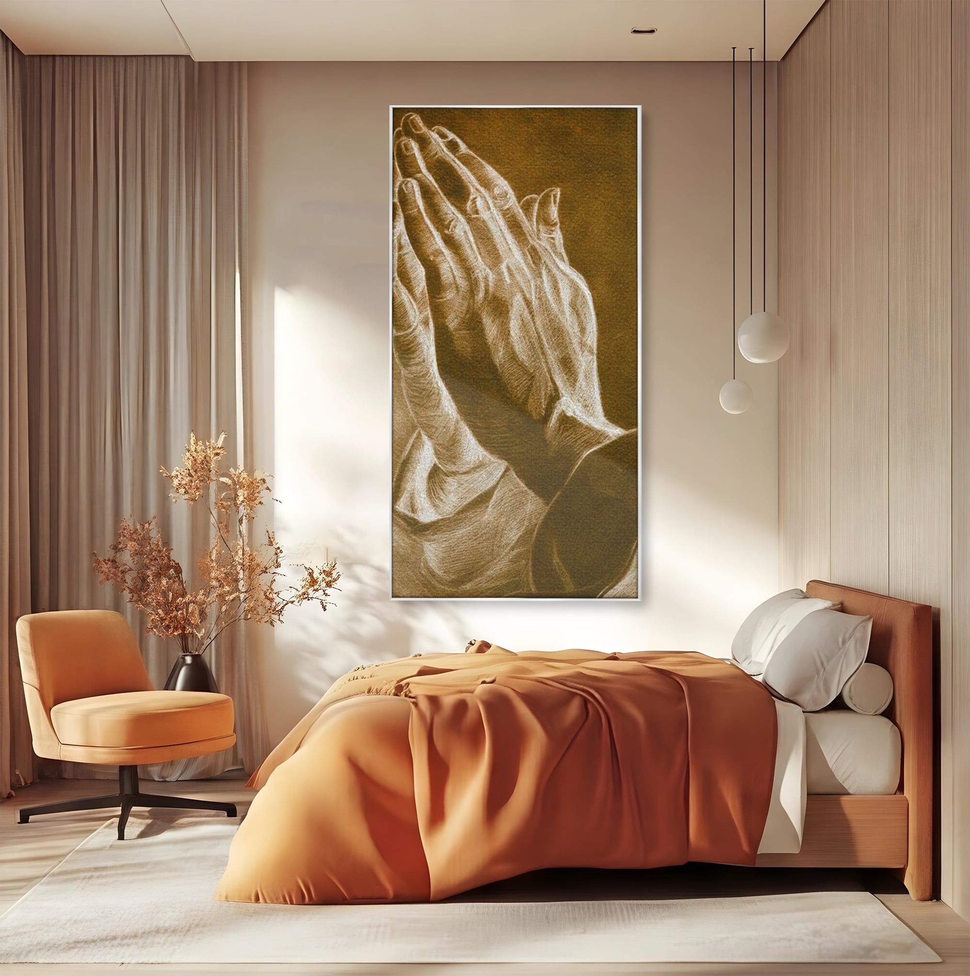 Tablou Canvas Premium LuxCanva® H1016, Maini in Rugaciune , Speranta, Rugaciune, Putere, Liniste, Suflet, Protectie, Mesaj, Frumusete, Living
