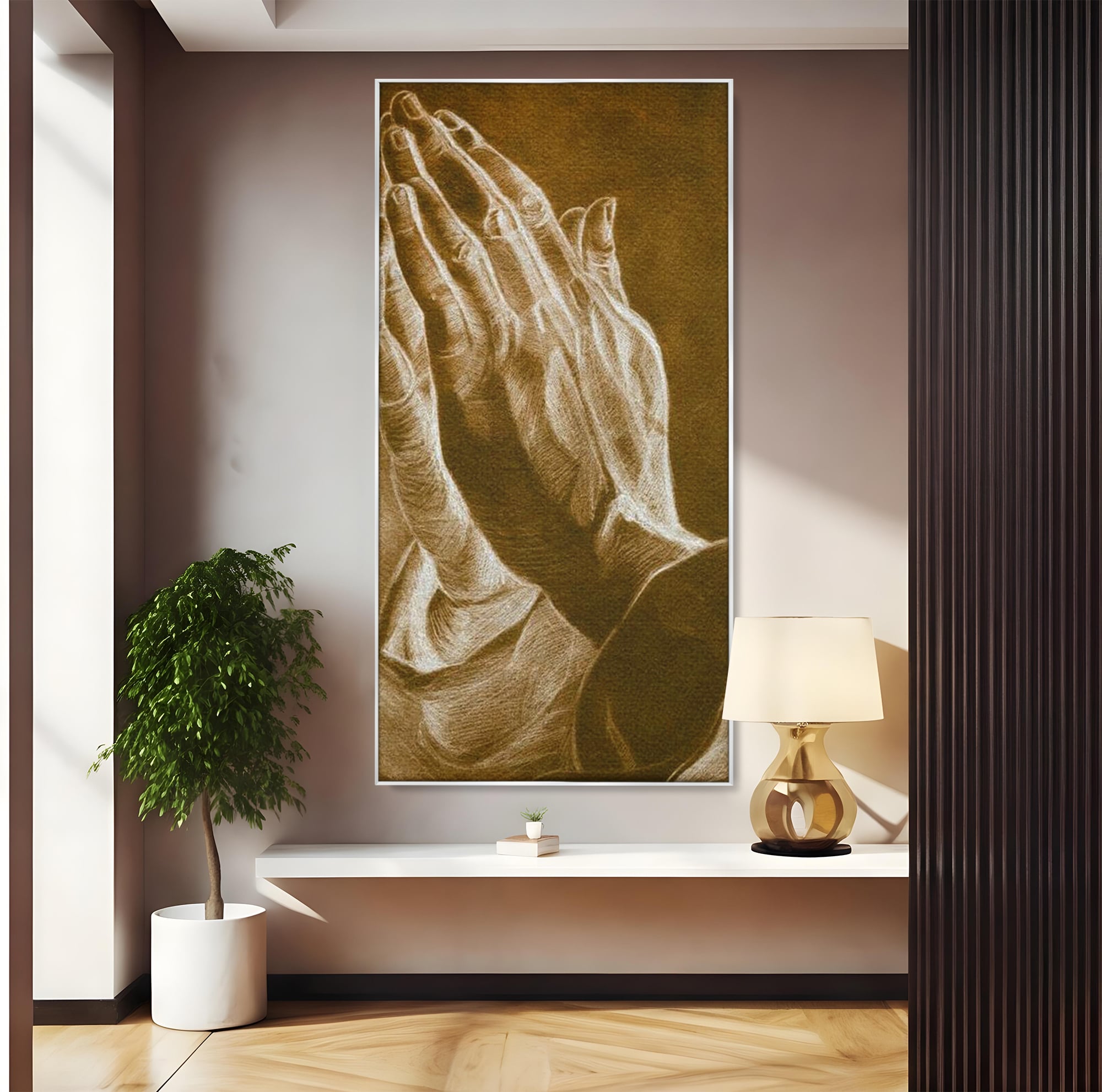 Tablou Canvas Premium LuxCanva® H1016, Maini in Rugaciune , Speranta, Rugaciune, Putere, Liniste, Suflet, Protectie, Mesaj, Frumusete, Living