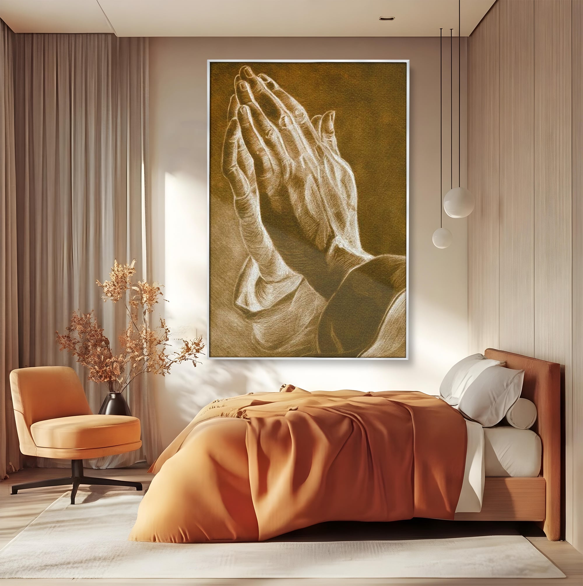Tablou Canvas Premium LuxCanva® H1016, Maini in Rugaciune , Speranta, Rugaciune, Putere, Liniste, Suflet, Protectie, Mesaj, Frumusete, Living
