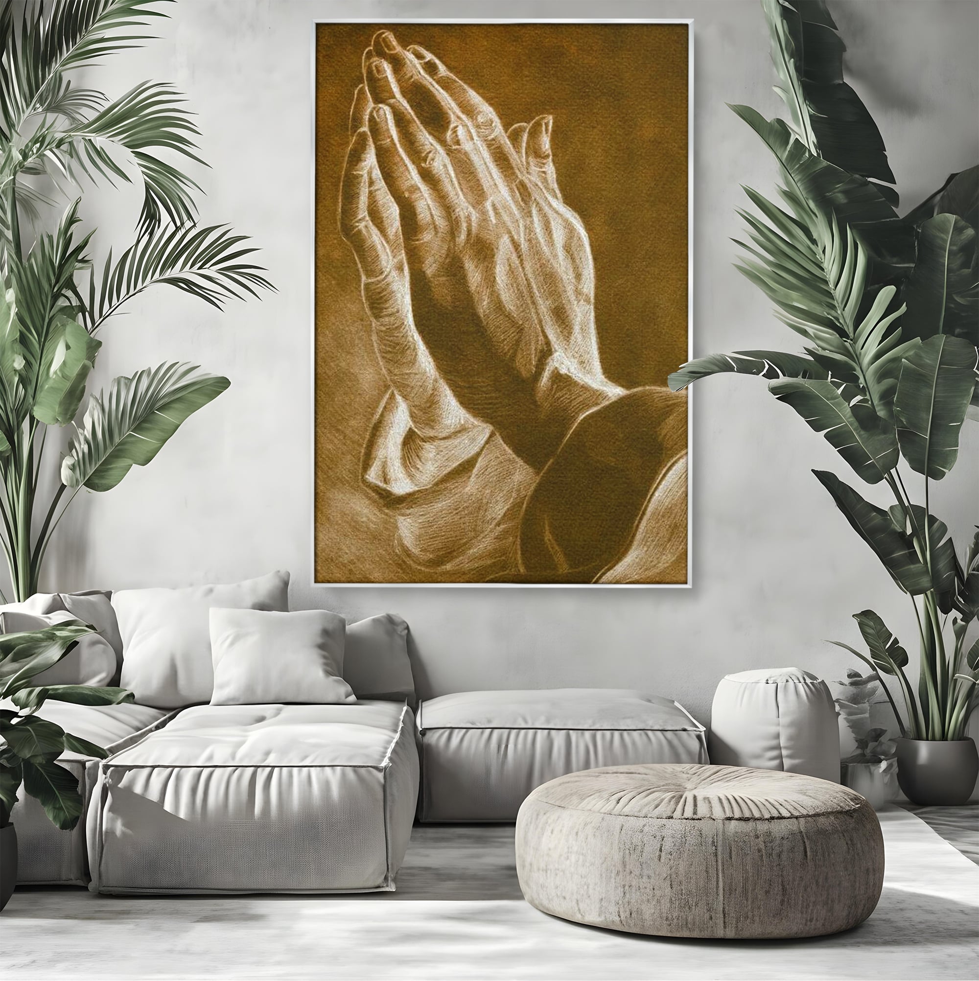 Tablou Canvas Premium LuxCanva® H1016, Maini in Rugaciune , Speranta, Rugaciune, Putere, Liniste, Suflet, Protectie, Mesaj, Frumusete, Living