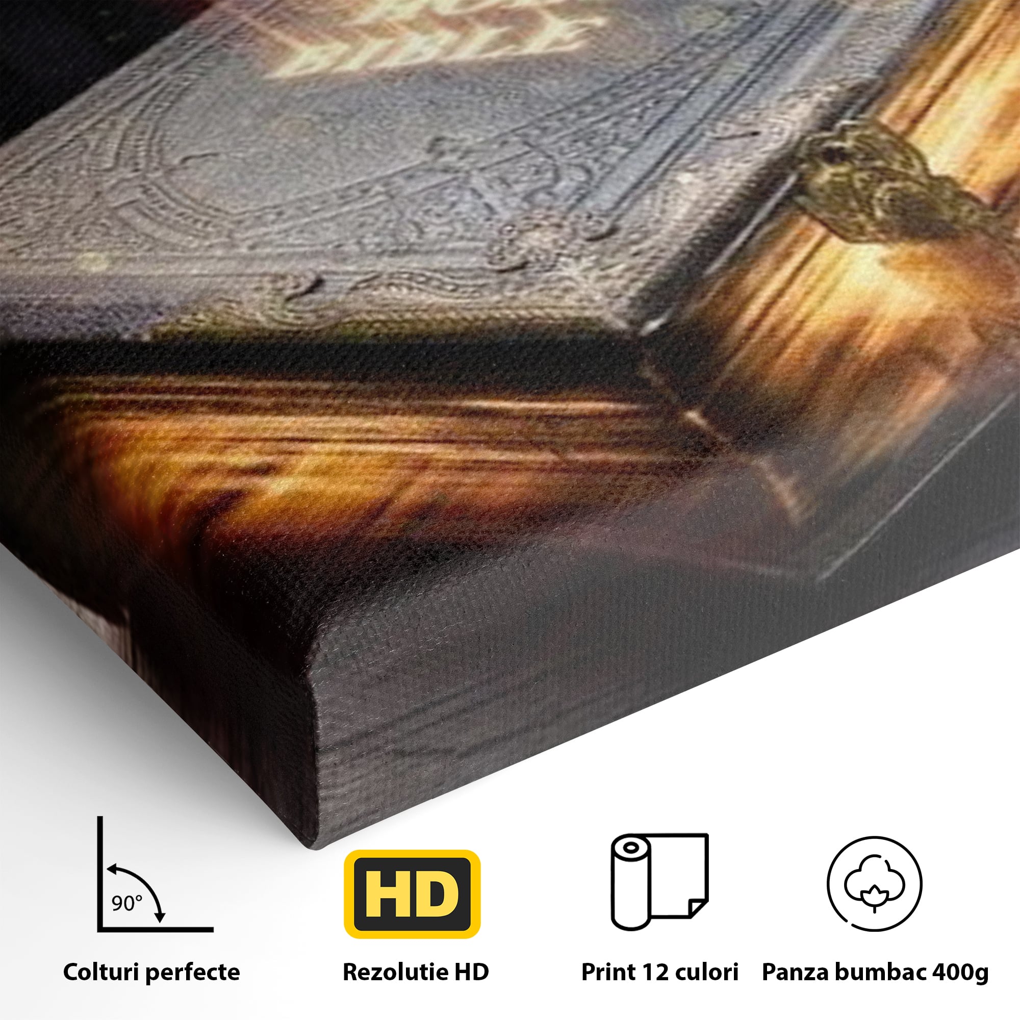 Tablou Canvas Premium LuxCanva® H1018 Cartea Sacra a Vietii , Cuvant, Sacru, Credinta, Intelepciune, Adevar, Comoara, Revelatie, Lumina, Living