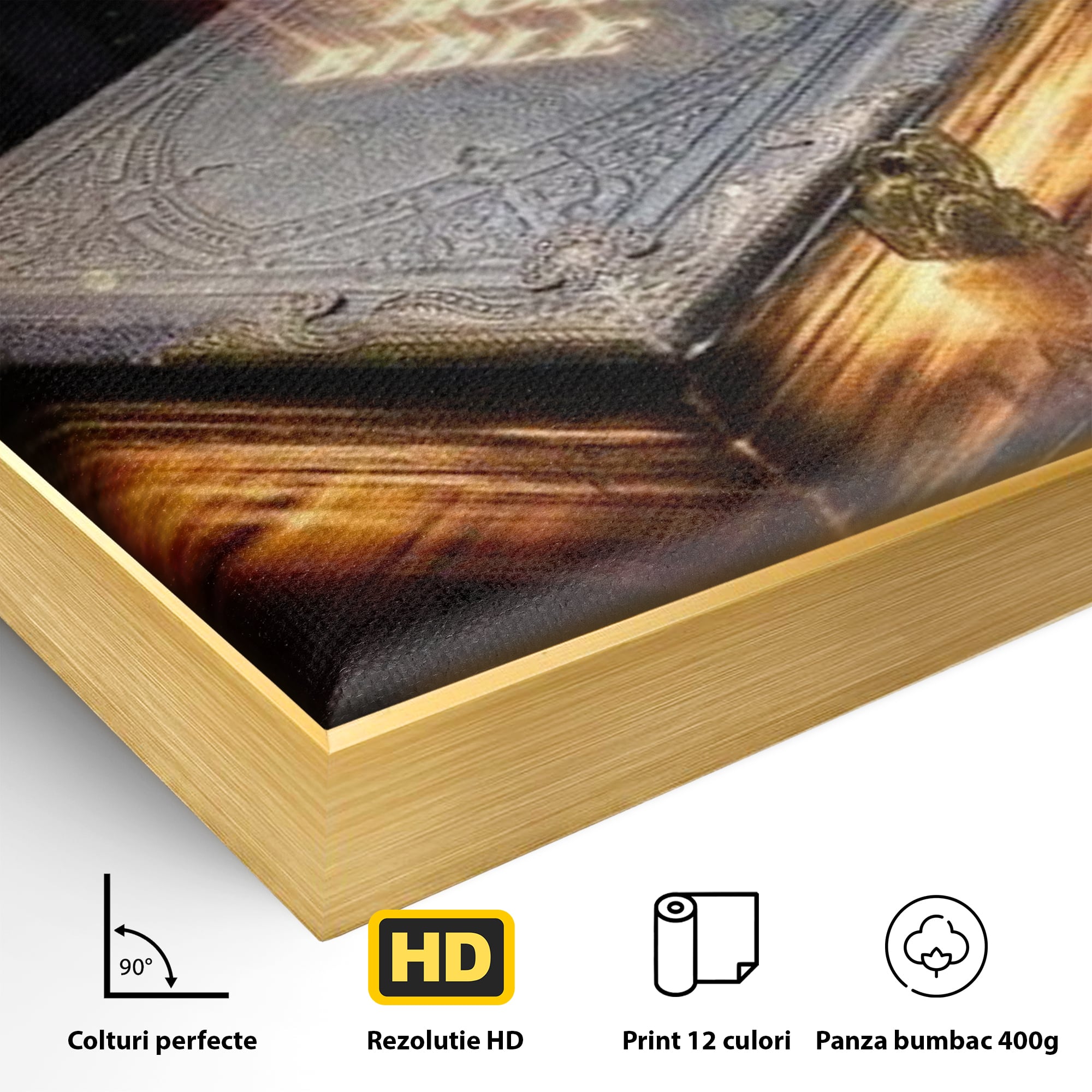 Tablou Canvas Premium LuxCanva® H1018 Cartea Sacra a Vietii , Cuvant, Sacru, Credinta, Intelepciune, Adevar, Comoara, Revelatie, Lumina, Living
