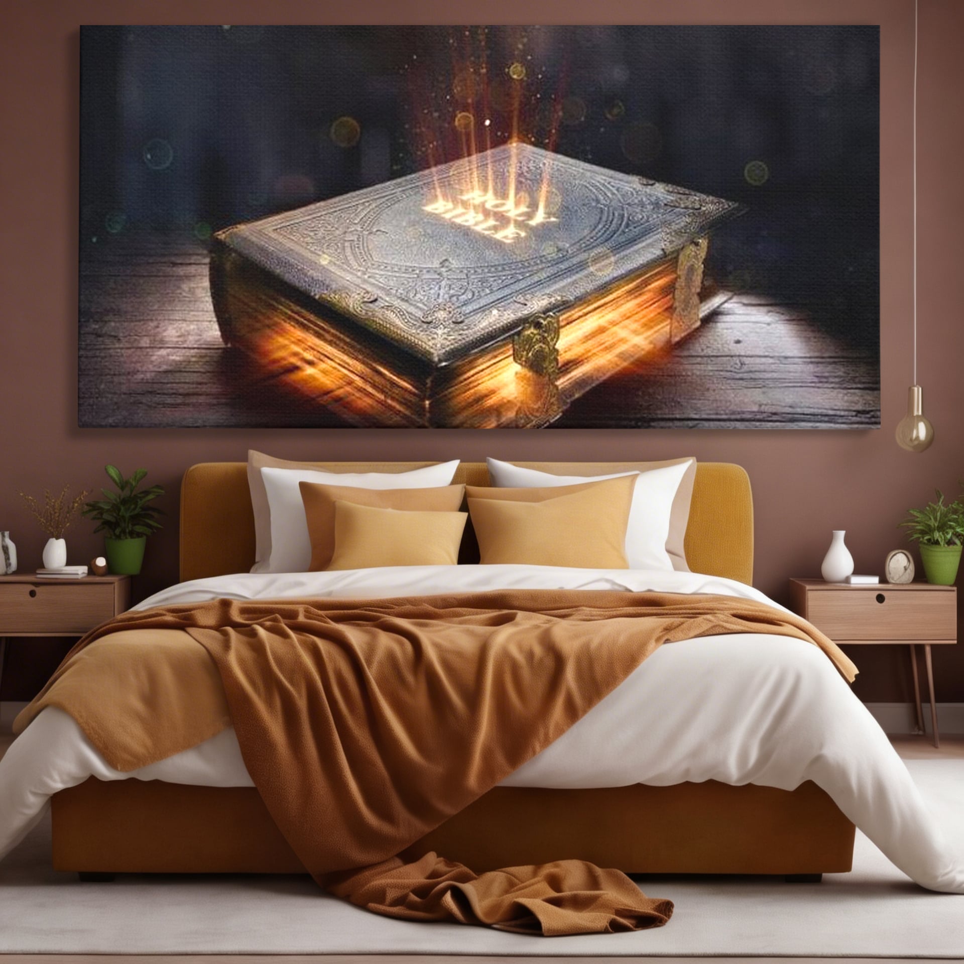 Tablou Canvas Premium LuxCanva® H1018 Cartea Sacra a Vietii , Cuvant, Sacru, Credinta, Intelepciune, Adevar, Comoara, Revelatie, Lumina, Living