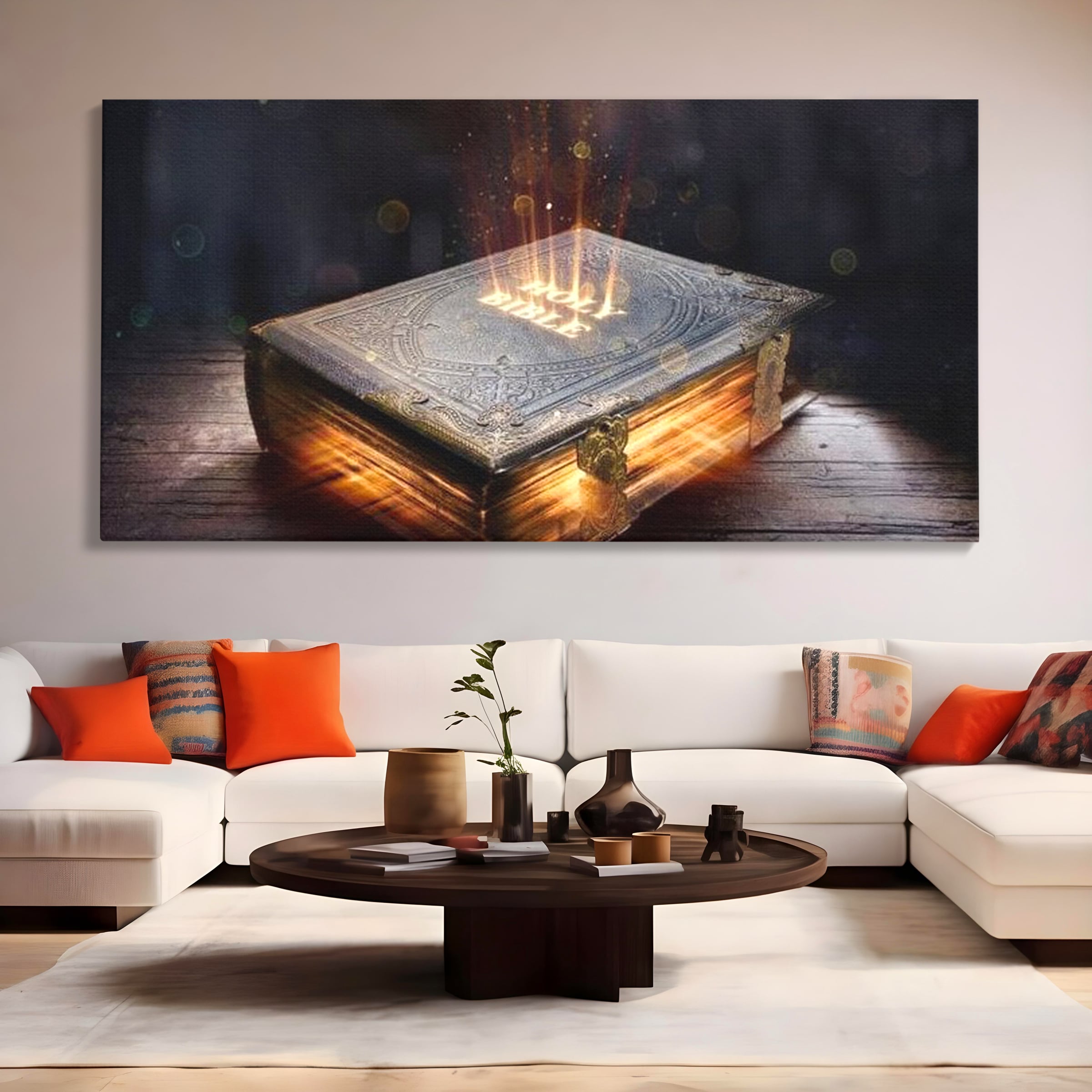 Tablou Canvas Premium LuxCanva® H1018 Cartea Sacra a Vietii , Cuvant, Sacru, Credinta, Intelepciune, Adevar, Comoara, Revelatie, Lumina, Living