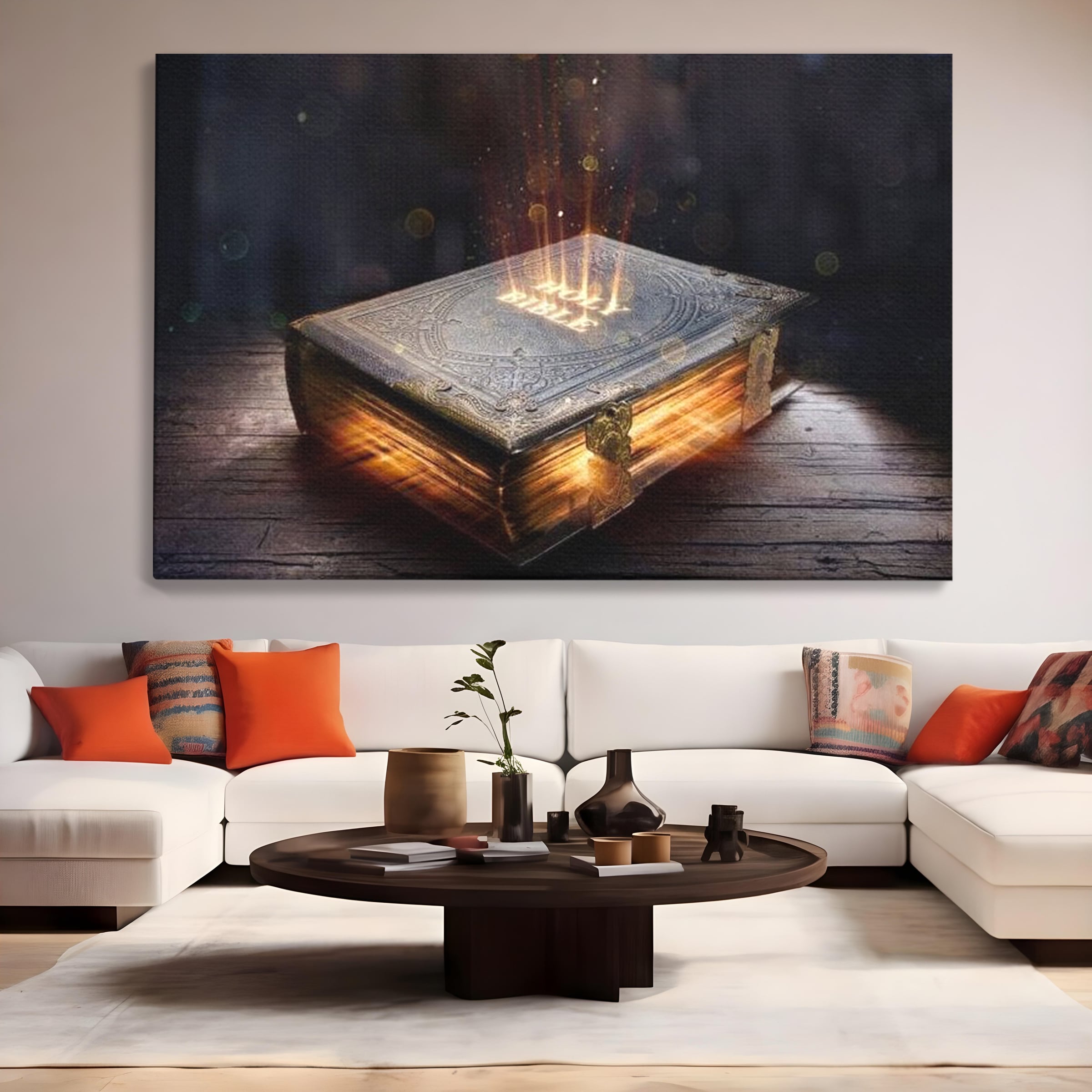 Tablou Canvas Premium LuxCanva® H1018 Cartea Sacra a Vietii , Cuvant, Sacru, Credinta, Intelepciune, Adevar, Comoara, Revelatie, Lumina, Living