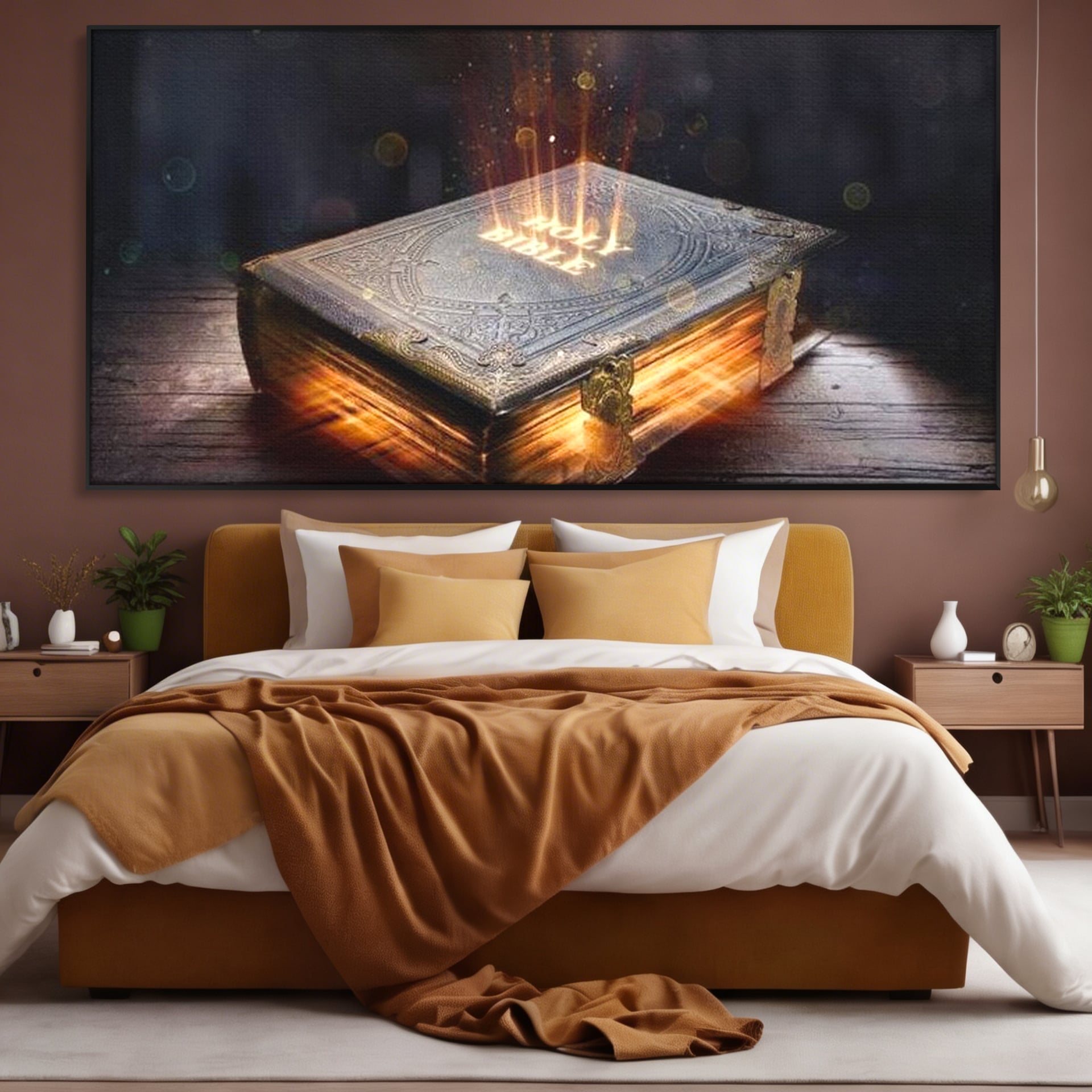 Tablou Canvas Premium LuxCanva® H1018 Cartea Sacra a Vietii , Cuvant, Sacru, Credinta, Intelepciune, Adevar, Comoara, Revelatie, Lumina, Living