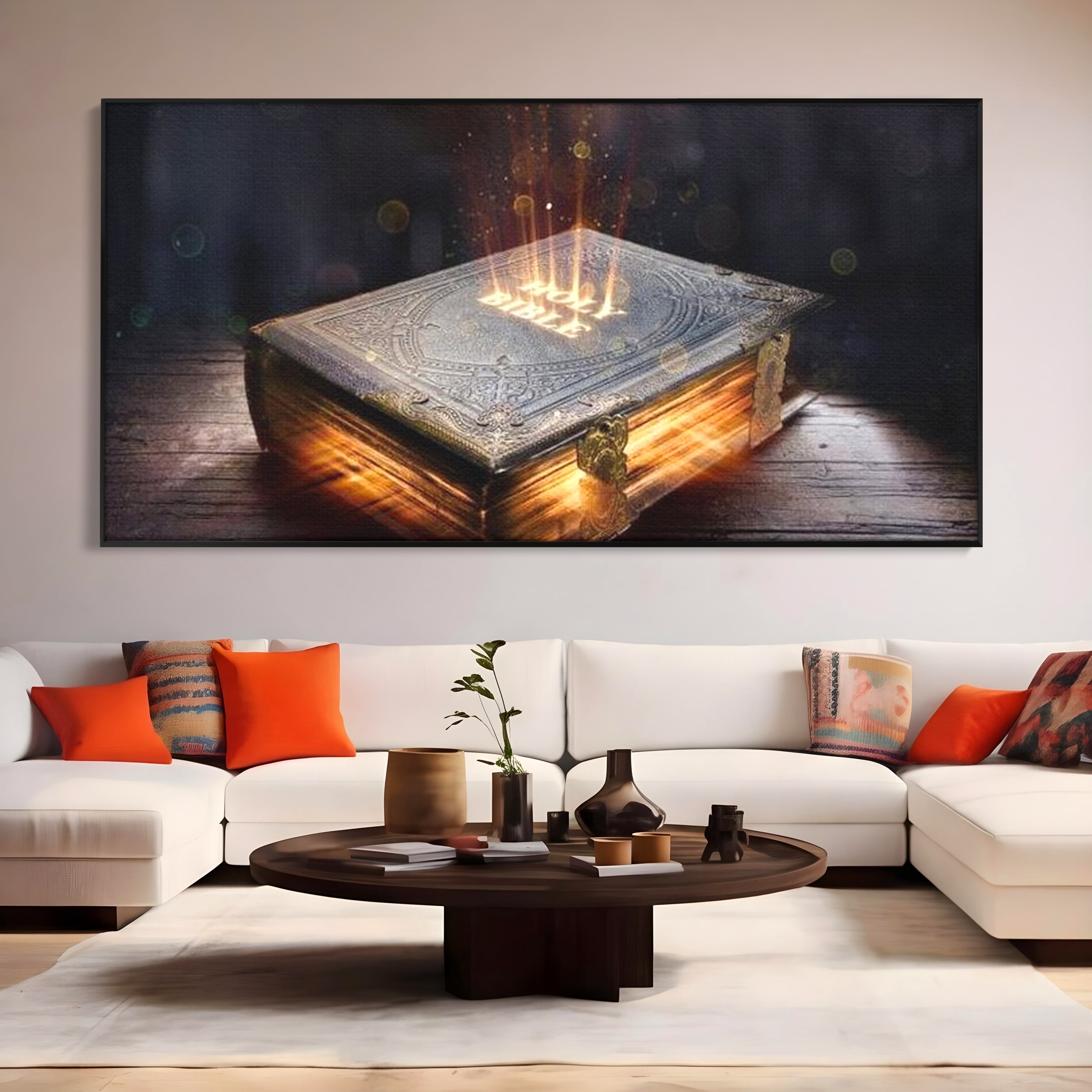 Tablou Canvas Premium LuxCanva® H1018 Cartea Sacra a Vietii , Cuvant, Sacru, Credinta, Intelepciune, Adevar, Comoara, Revelatie, Lumina, Living