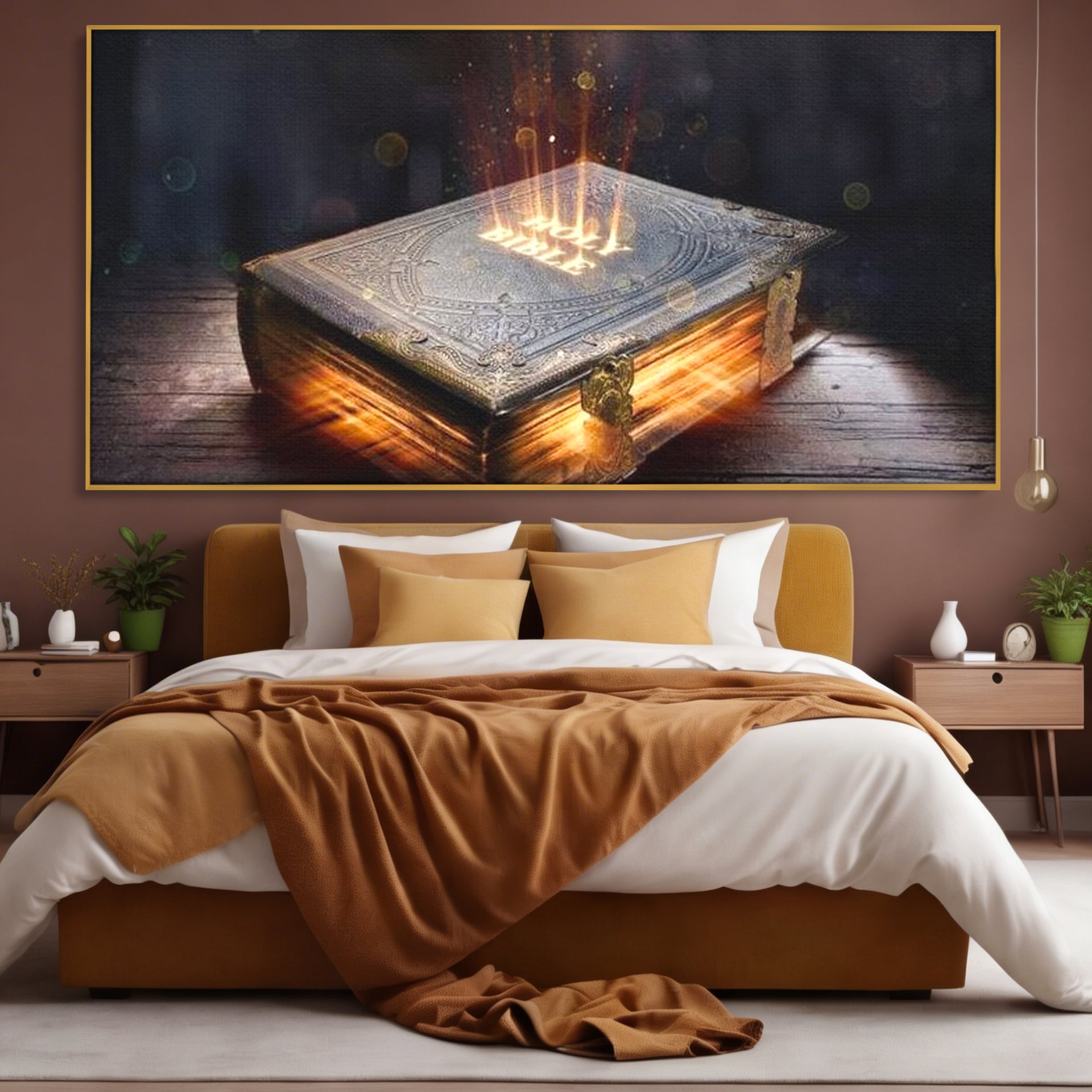 Tablou Canvas Premium LuxCanva® H1018 Cartea Sacra a Vietii , Cuvant, Sacru, Credinta, Intelepciune, Adevar, Comoara, Revelatie, Lumina, Living