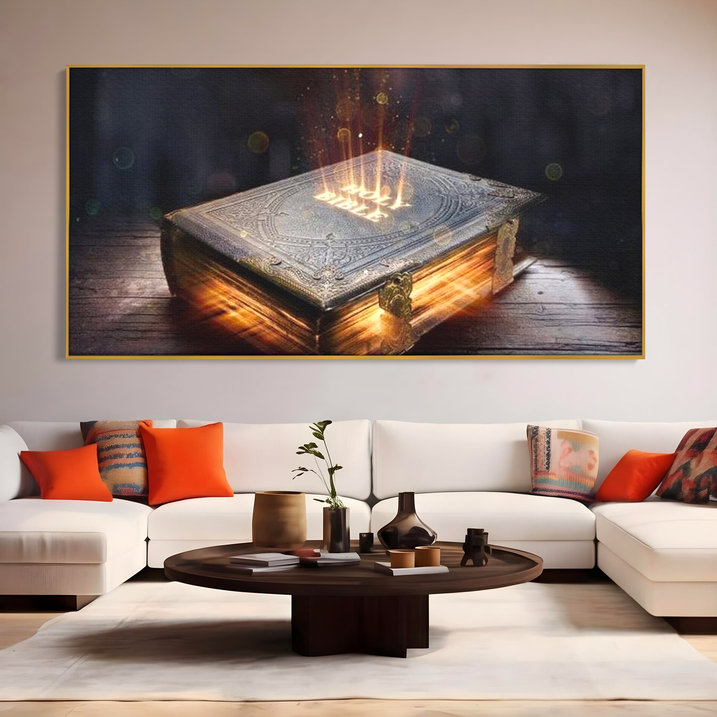 Tablou Canvas Premium LuxCanva® H1018 Cartea Sacra a Vietii , Cuvant, Sacru, Credinta, Intelepciune, Adevar, Comoara, Revelatie, Lumina, Living