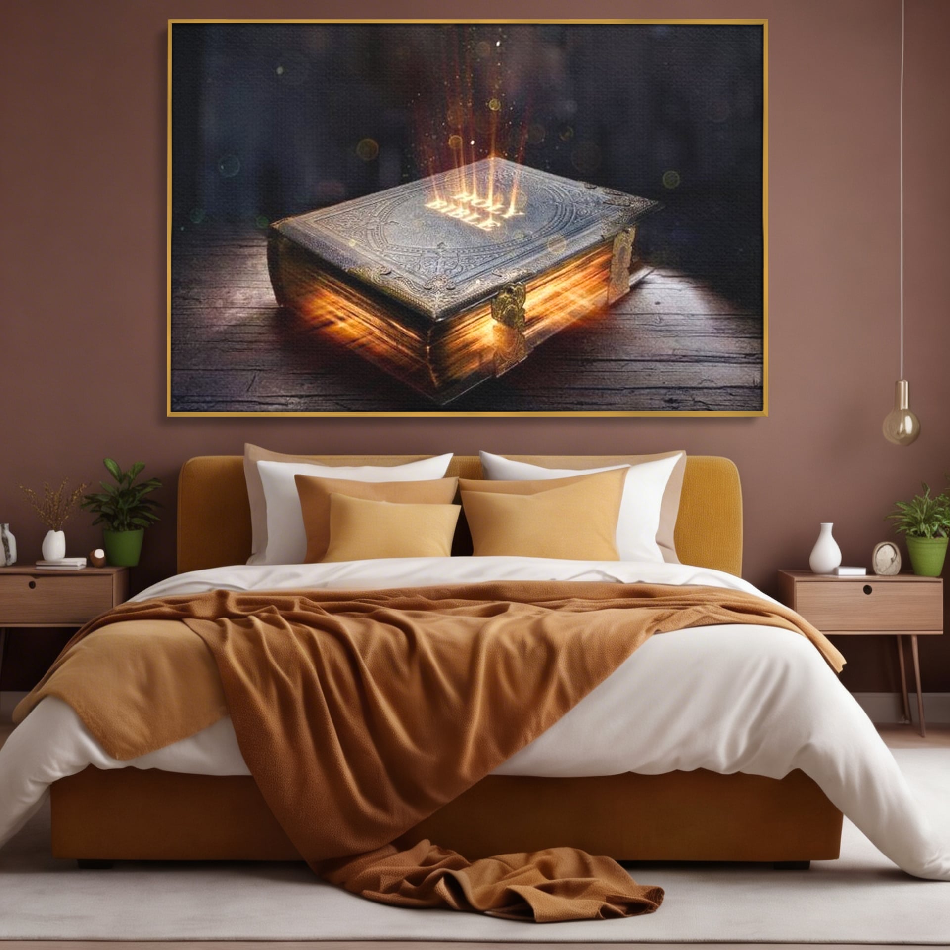 Tablou Canvas Premium LuxCanva® H1018 Cartea Sacra a Vietii , Cuvant, Sacru, Credinta, Intelepciune, Adevar, Comoara, Revelatie, Lumina, Living