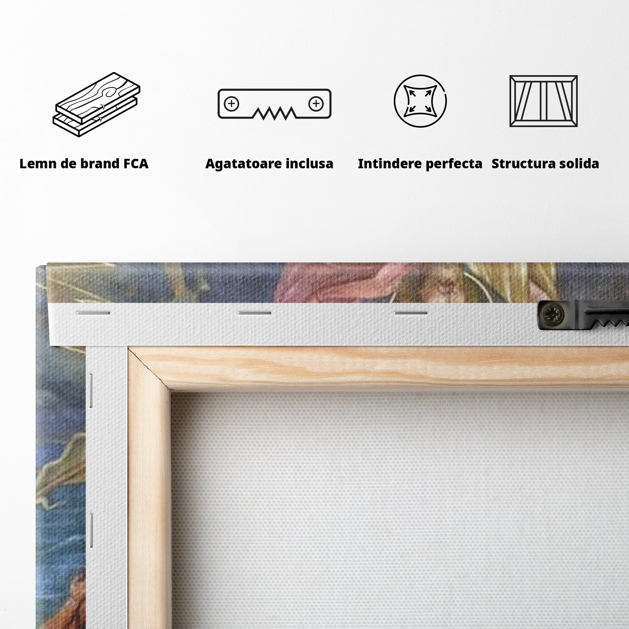 Tablou Canvas Premium LuxCanva® H1022 Mantuitorul pe Ape , Valuri, Iisus, Furtuna, Calauza, Salvare, Biruinta, Rugaciune, Credinta, Living, Dormitor