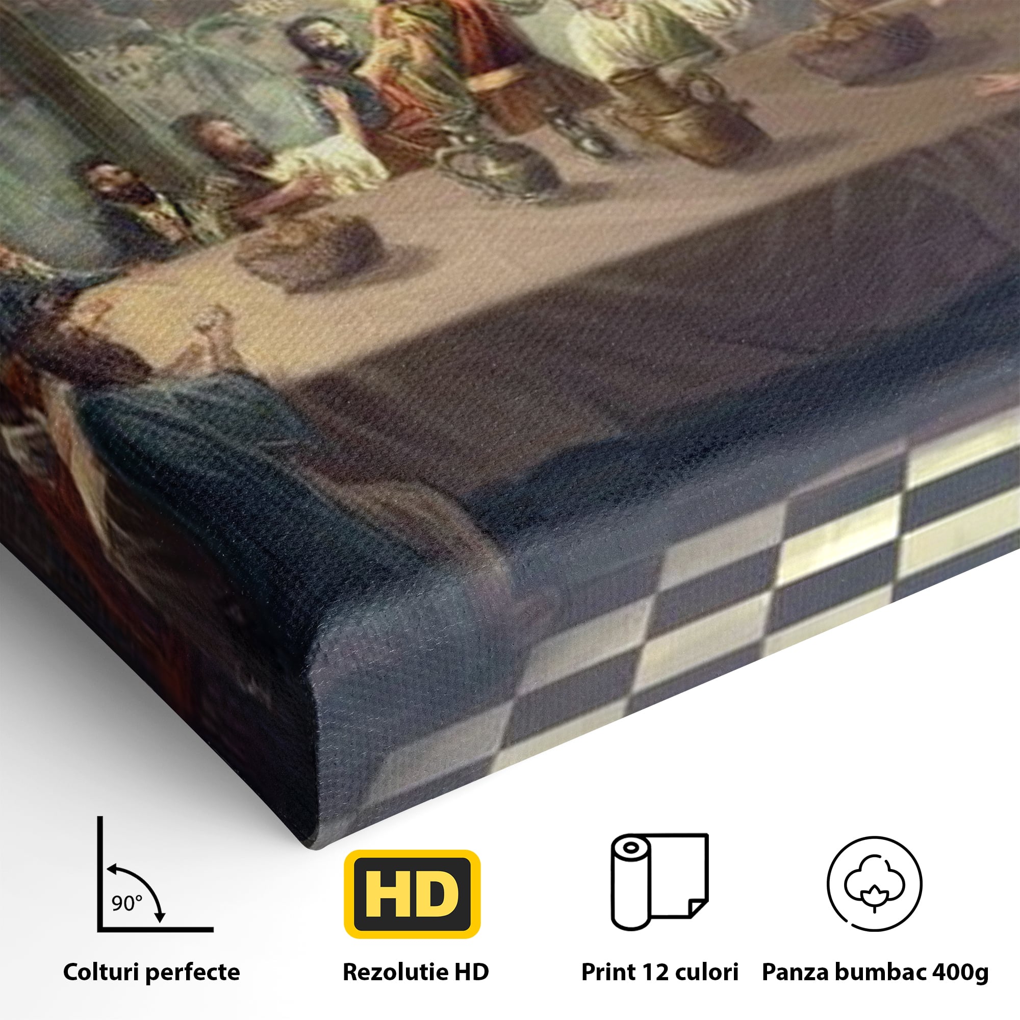 Tablou Canvas Premium LuxCanva® H1023 Cina lui Hristos , Legamant, Iisus, Taina, Iubire, Apostoli, Armonie, Har, Divin, Mantuitor, Living, Dormitor