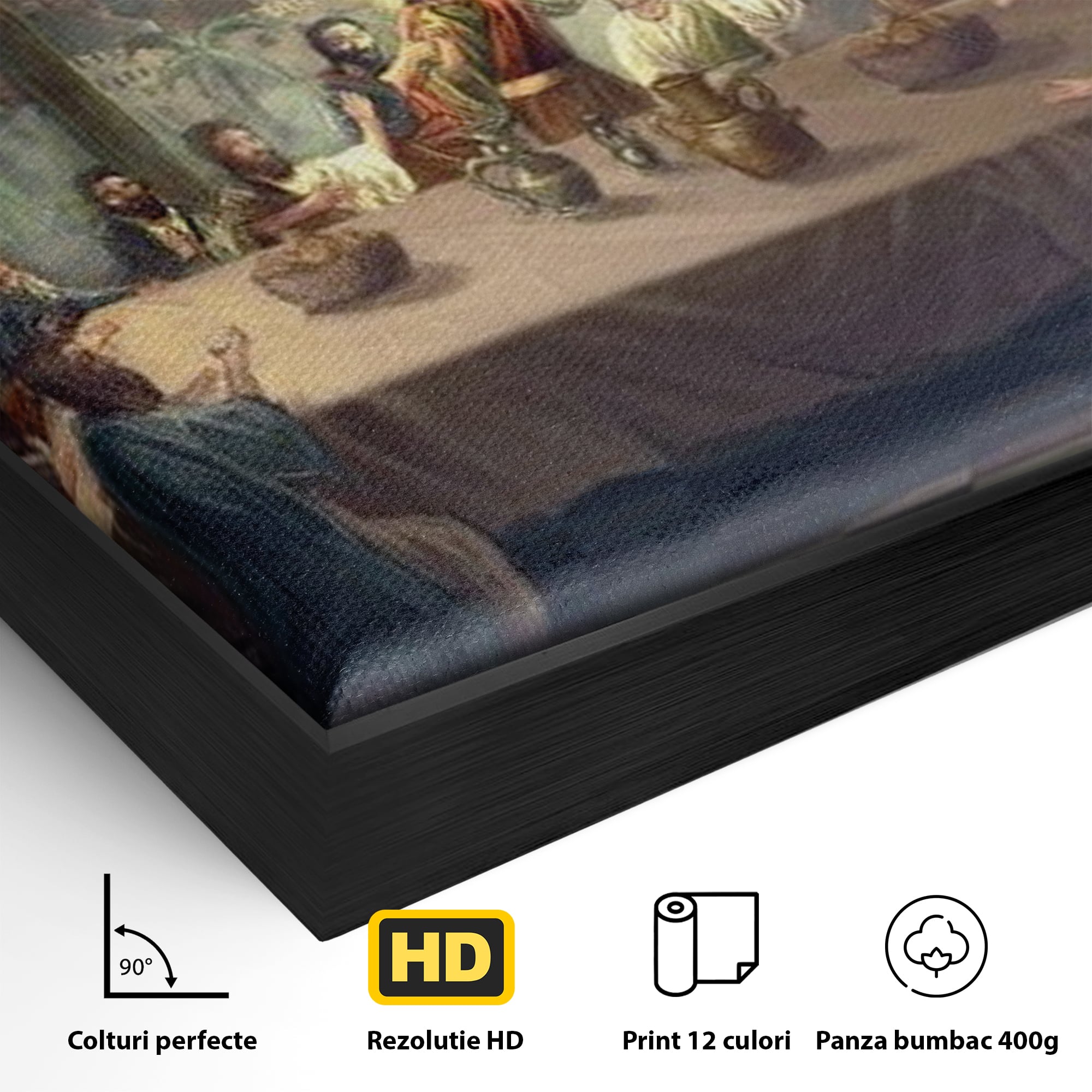 Tablou Canvas Premium LuxCanva® H1023 Cina lui Hristos , Legamant, Iisus, Taina, Iubire, Apostoli, Armonie, Har, Divin, Mantuitor, Living, Dormitor