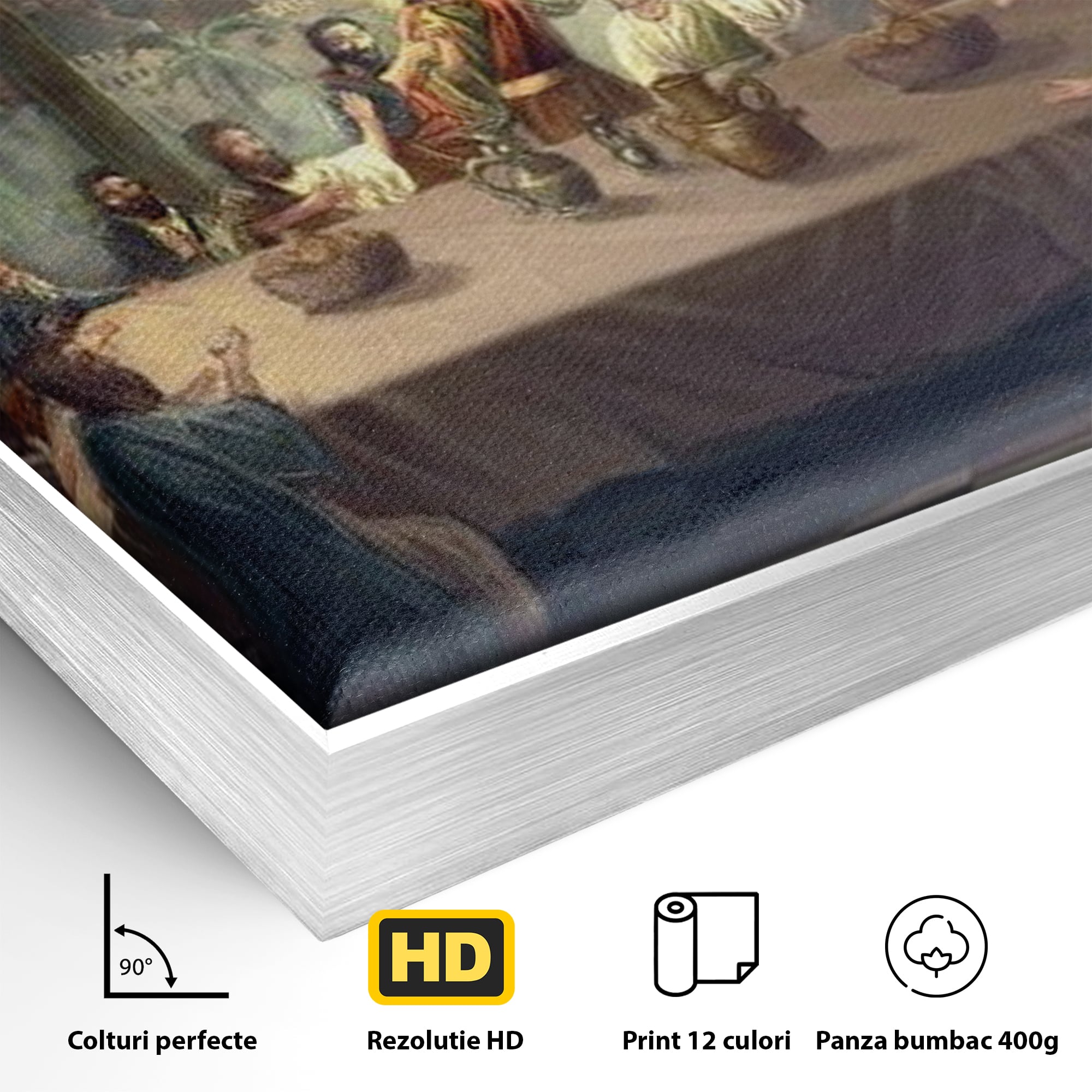 Tablou Canvas Premium LuxCanva® H1023 Cina lui Hristos , Legamant, Iisus, Taina, Iubire, Apostoli, Armonie, Har, Divin, Mantuitor, Living, Dormitor