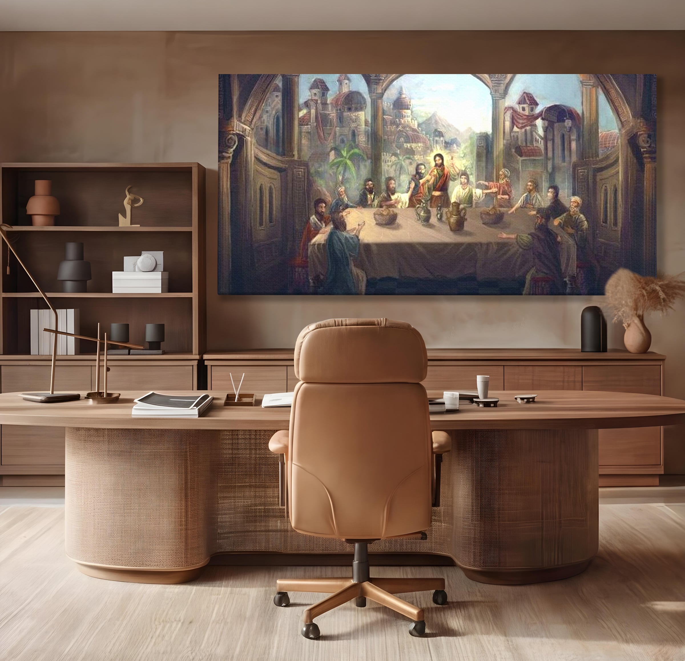Tablou Canvas Premium LuxCanva® H1023 Cina lui Hristos , Legamant, Iisus, Taina, Iubire, Apostoli, Armonie, Har, Divin, Mantuitor, Living, Dormitor