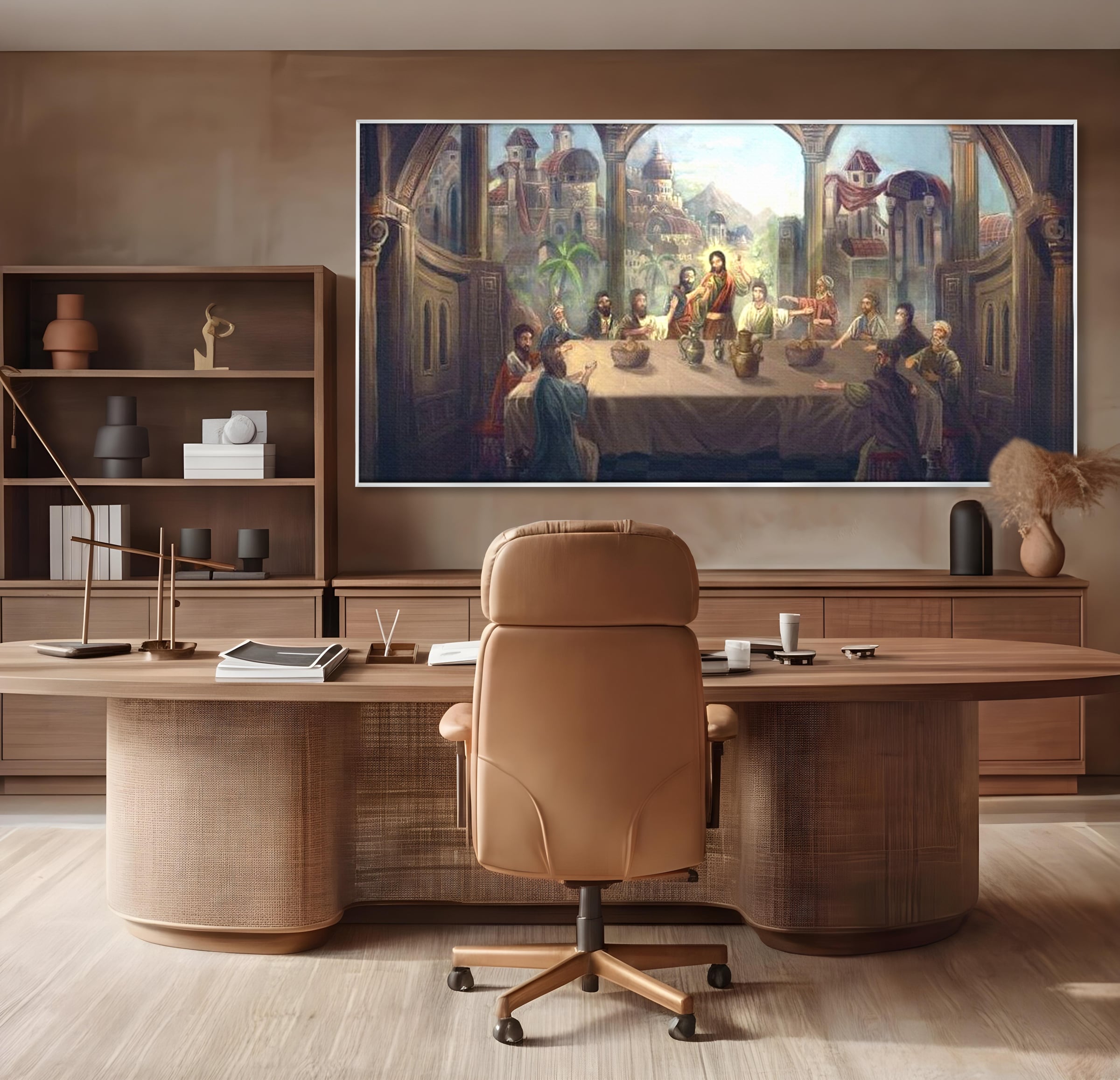 Tablou Canvas Premium LuxCanva® H1023 Cina lui Hristos , Legamant, Iisus, Taina, Iubire, Apostoli, Armonie, Har, Divin, Mantuitor, Living, Dormitor