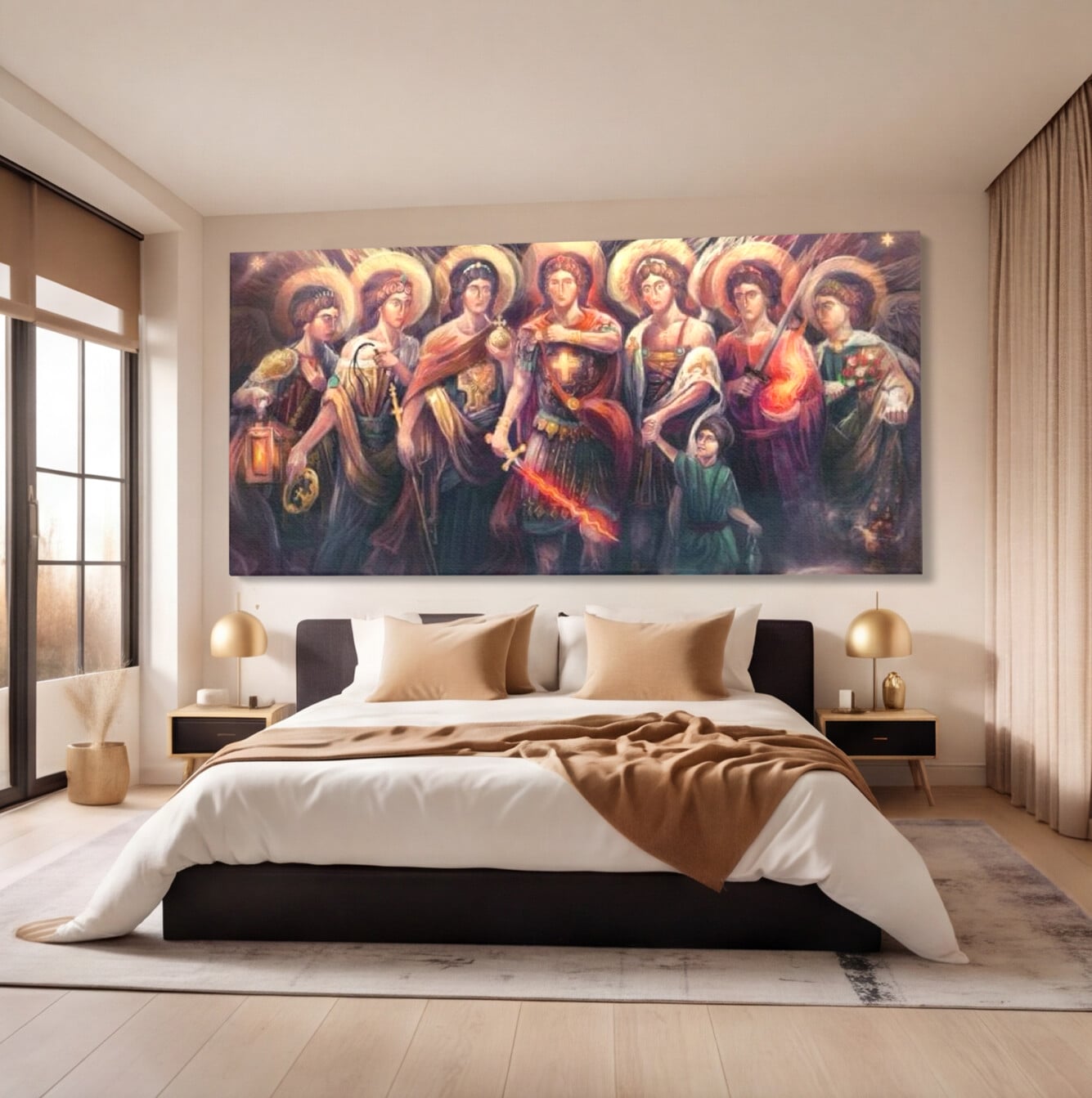 Tablou Canvas Premium LuxCanva® H1024 Puterea Arhanghelilor , Sabie, Forta, Inger, Speranta, Protectie, Divinitate, Arhanghel, Credinta, Living