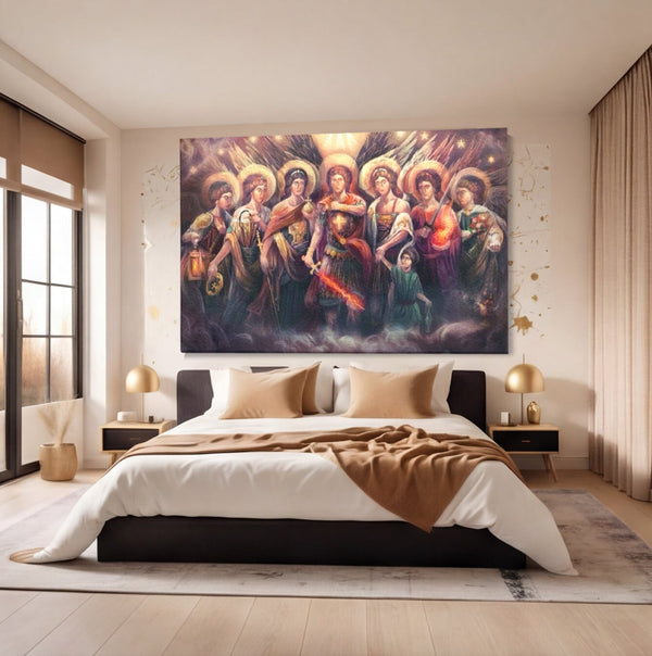 Tablou Canvas Premium LuxCanva® H1024 Puterea Arhanghelilor , Sabie, Forta, Inger, Speranta, Protectie, Divinitate, Arhanghel, Credinta, Living