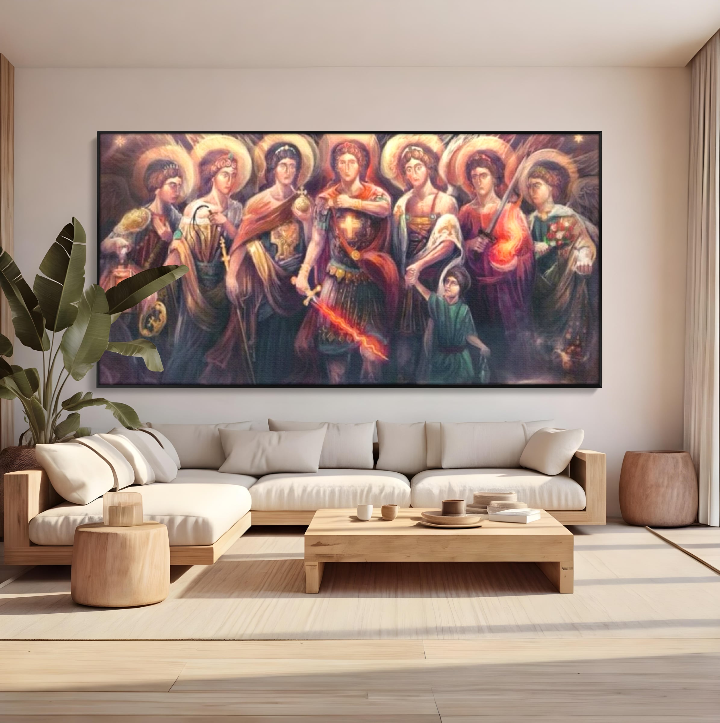 Tablou Canvas Premium LuxCanva® H1024 Puterea Arhanghelilor , Sabie, Forta, Inger, Speranta, Protectie, Divinitate, Arhanghel, Credinta, Living