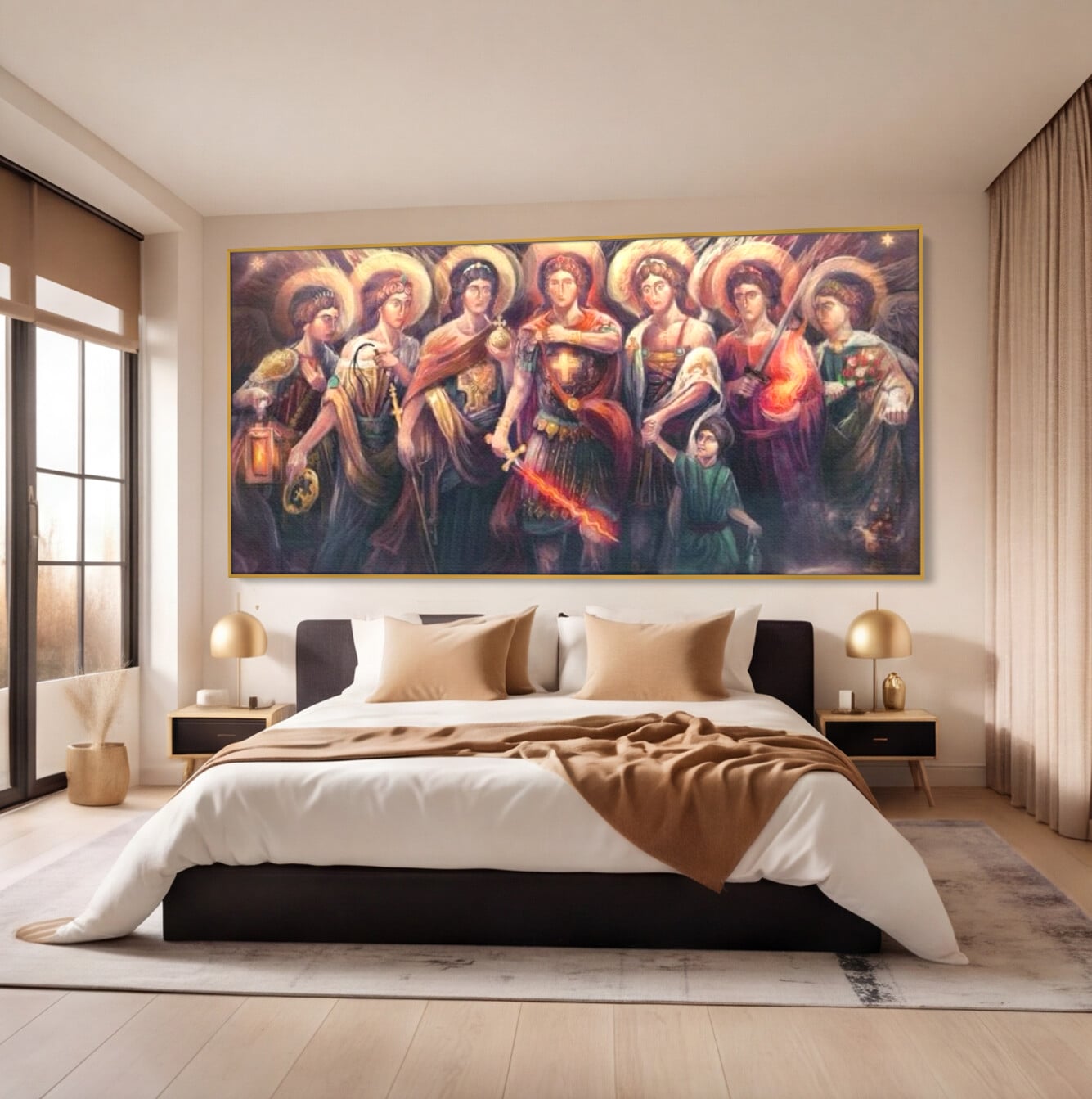 Tablou Canvas Premium LuxCanva® H1024 Puterea Arhanghelilor , Sabie, Forta, Inger, Speranta, Protectie, Divinitate, Arhanghel, Credinta, Living