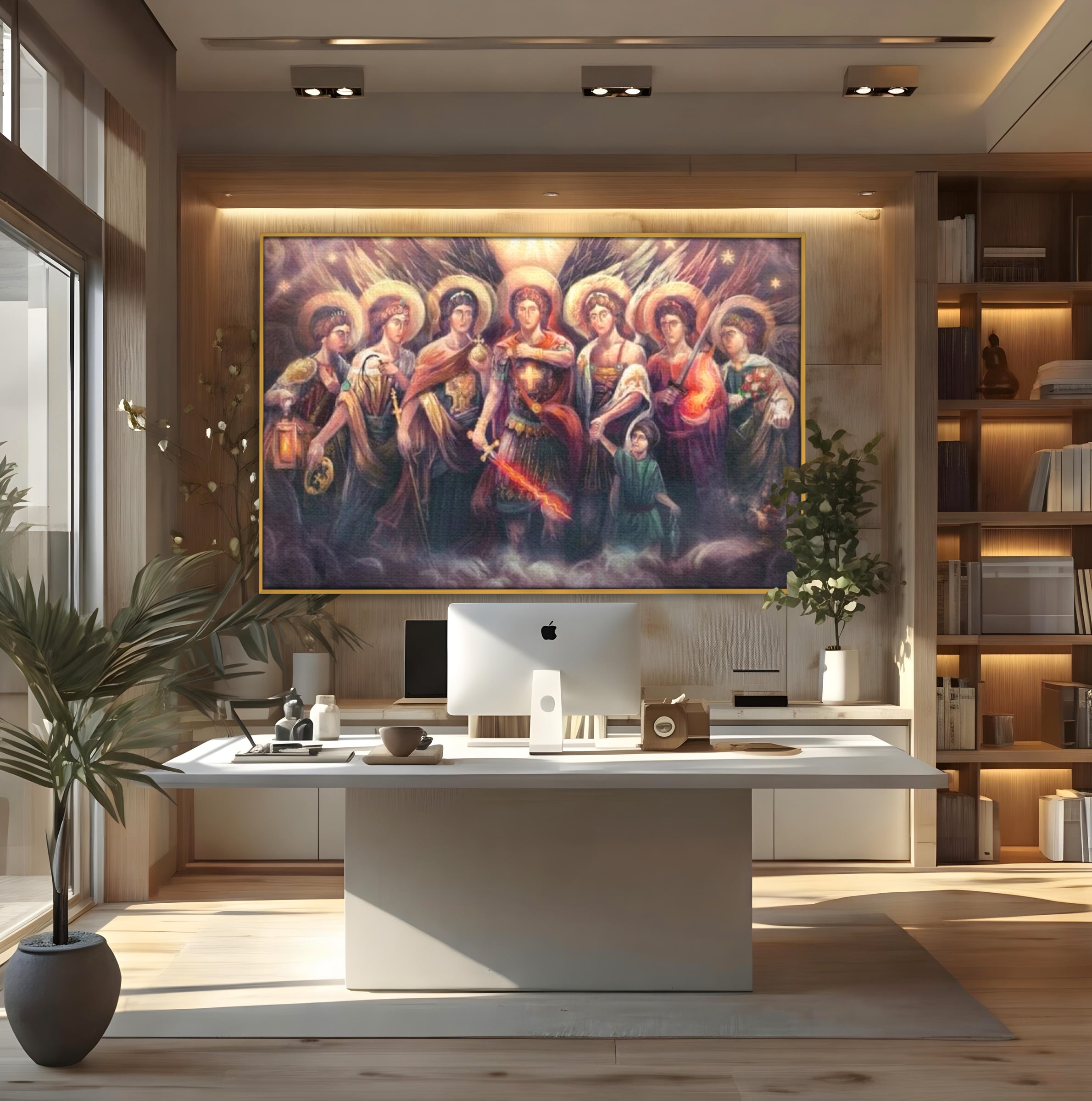 Tablou Canvas Premium LuxCanva® H1024 Puterea Arhanghelilor , Sabie, Forta, Inger, Speranta, Protectie, Divinitate, Arhanghel, Credinta, Living