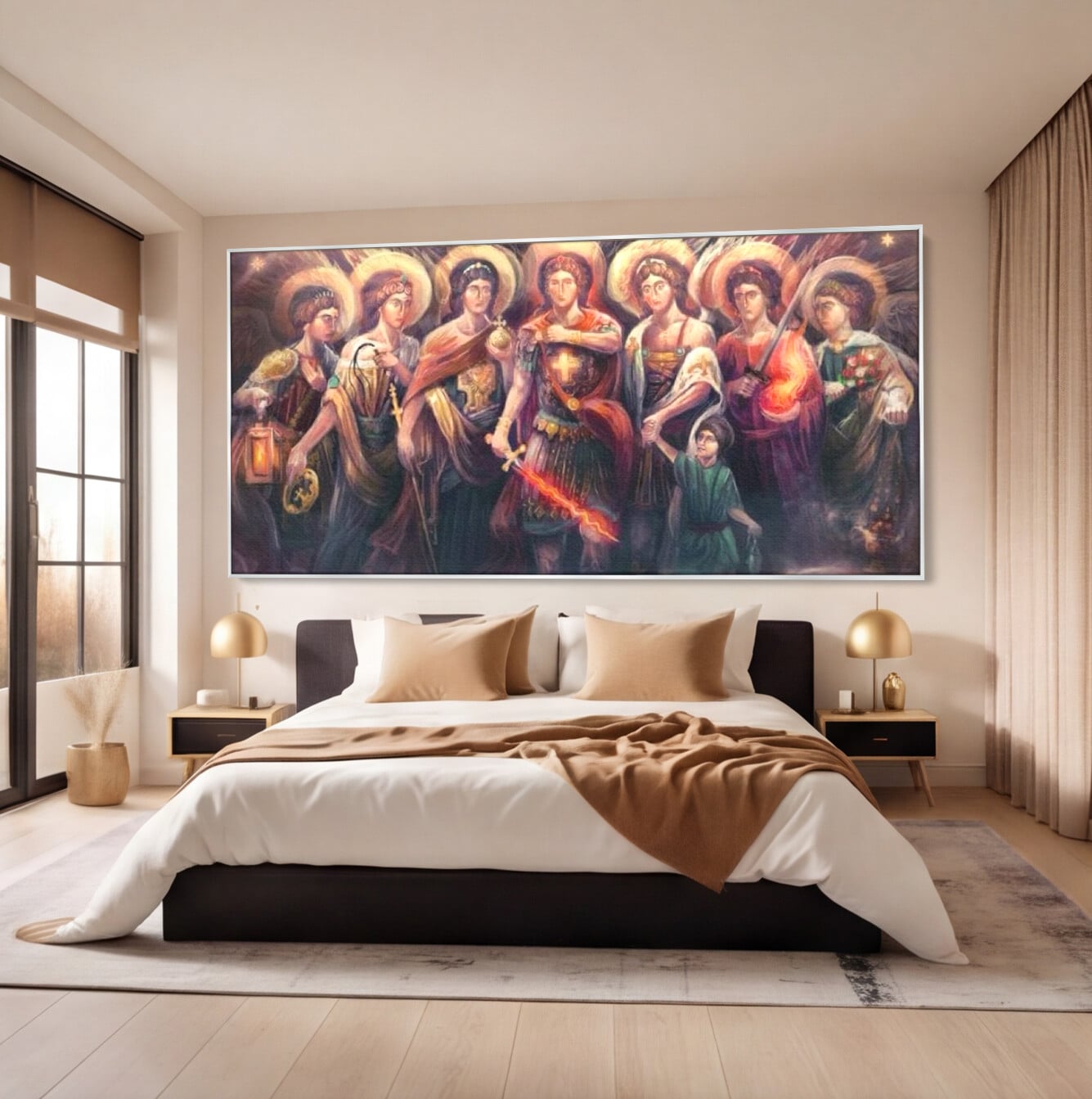 Tablou Canvas Premium LuxCanva® H1024 Puterea Arhanghelilor , Sabie, Forta, Inger, Speranta, Protectie, Divinitate, Arhanghel, Credinta, Living