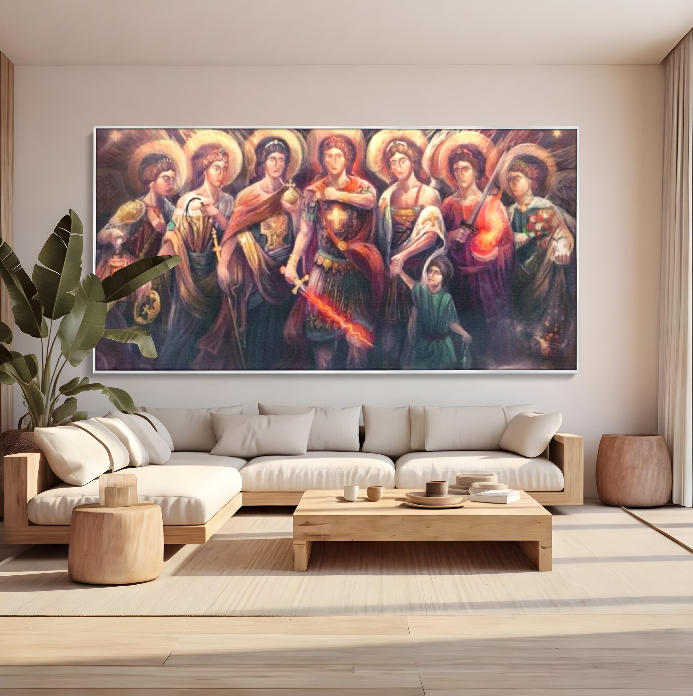 Tablou Canvas Premium LuxCanva® H1024 Puterea Arhanghelilor , Sabie, Forta, Inger, Speranta, Protectie, Divinitate, Arhanghel, Credinta, Living