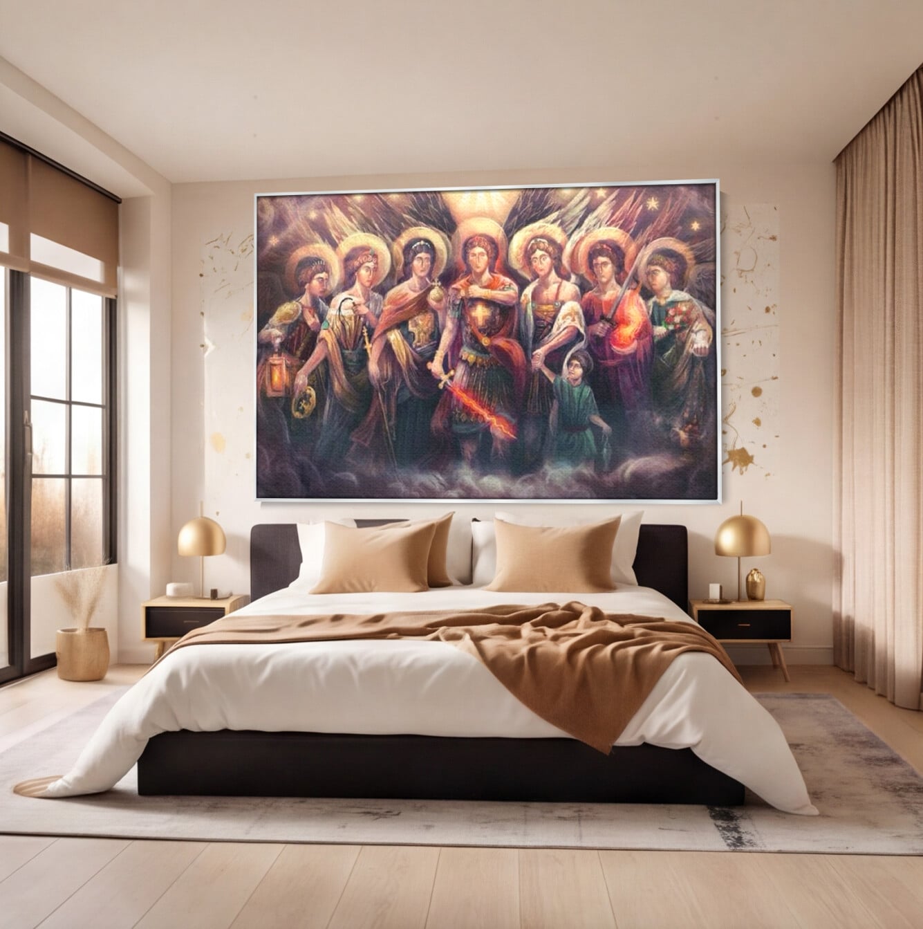 Tablou Canvas Premium LuxCanva® H1024 Puterea Arhanghelilor , Sabie, Forta, Inger, Speranta, Protectie, Divinitate, Arhanghel, Credinta, Living