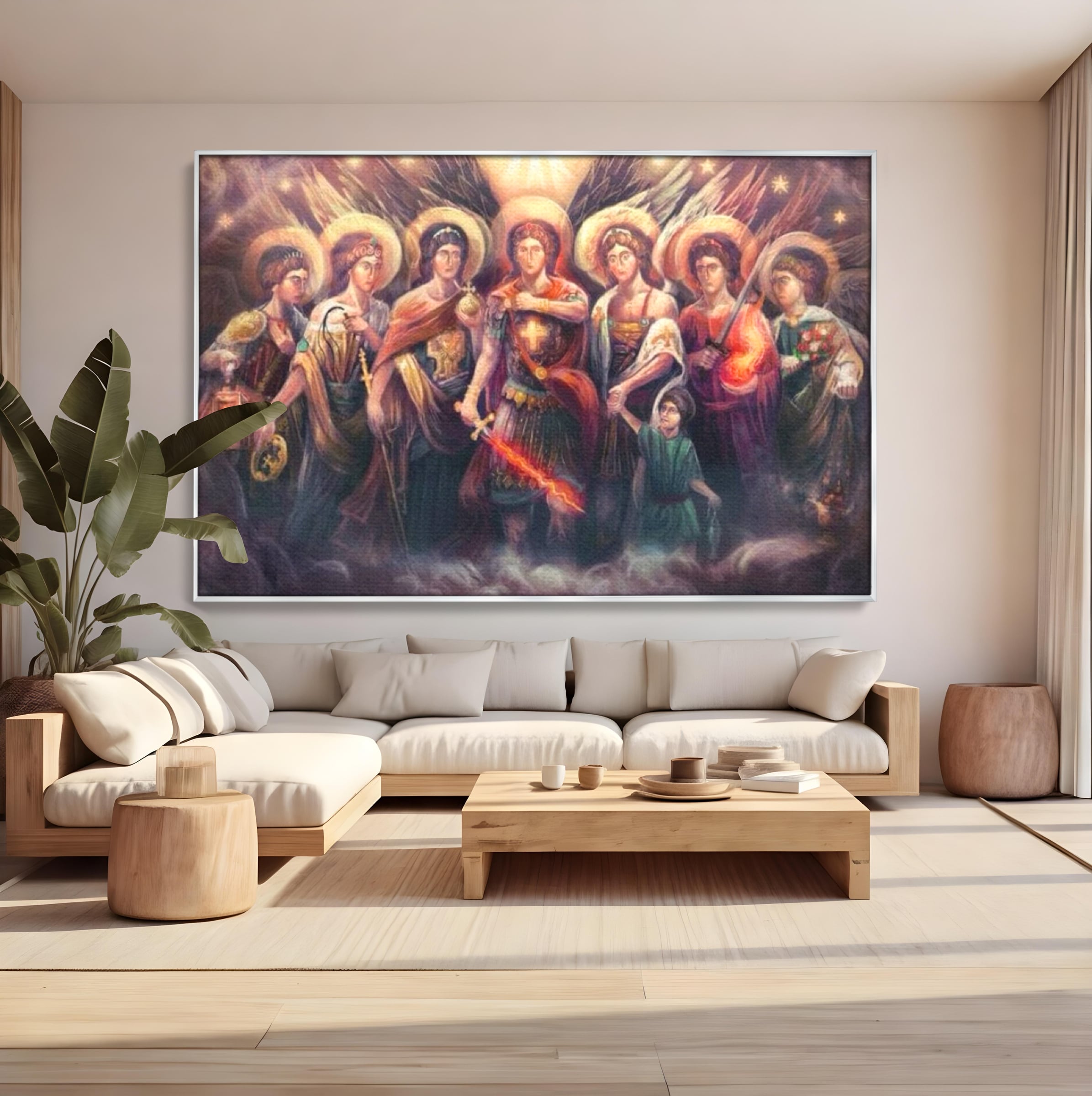 Tablou Canvas Premium LuxCanva® H1024 Puterea Arhanghelilor , Sabie, Forta, Inger, Speranta, Protectie, Divinitate, Arhanghel, Credinta, Living