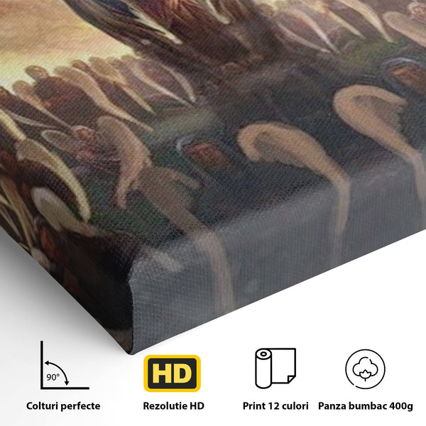 Leinwandbilder Leinwandbilder Premium LuxCanva® H1025 Himmlische Heerscharen, Engel, Himmel, Himmel, Licht, Licht, Flut, Göttlich, Kraft, Segen, Seligkeit, Wohnen, Schlafzimmer