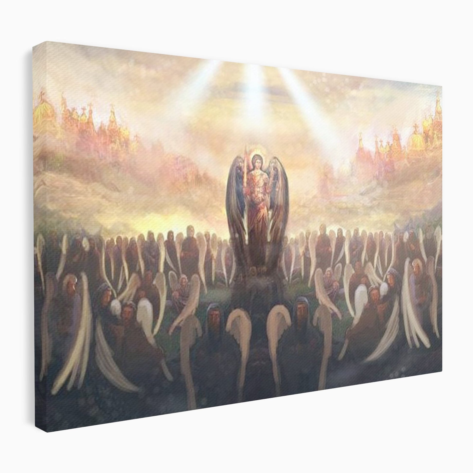 Leinwandbilder Leinwandbilder Premium LuxCanva® H1025 Himmlische Heerscharen, Engel, Himmel, Himmel, Licht, Licht, Flut, Göttlich, Kraft, Segen, Seligkeit, Wohnen, Schlafzimmer