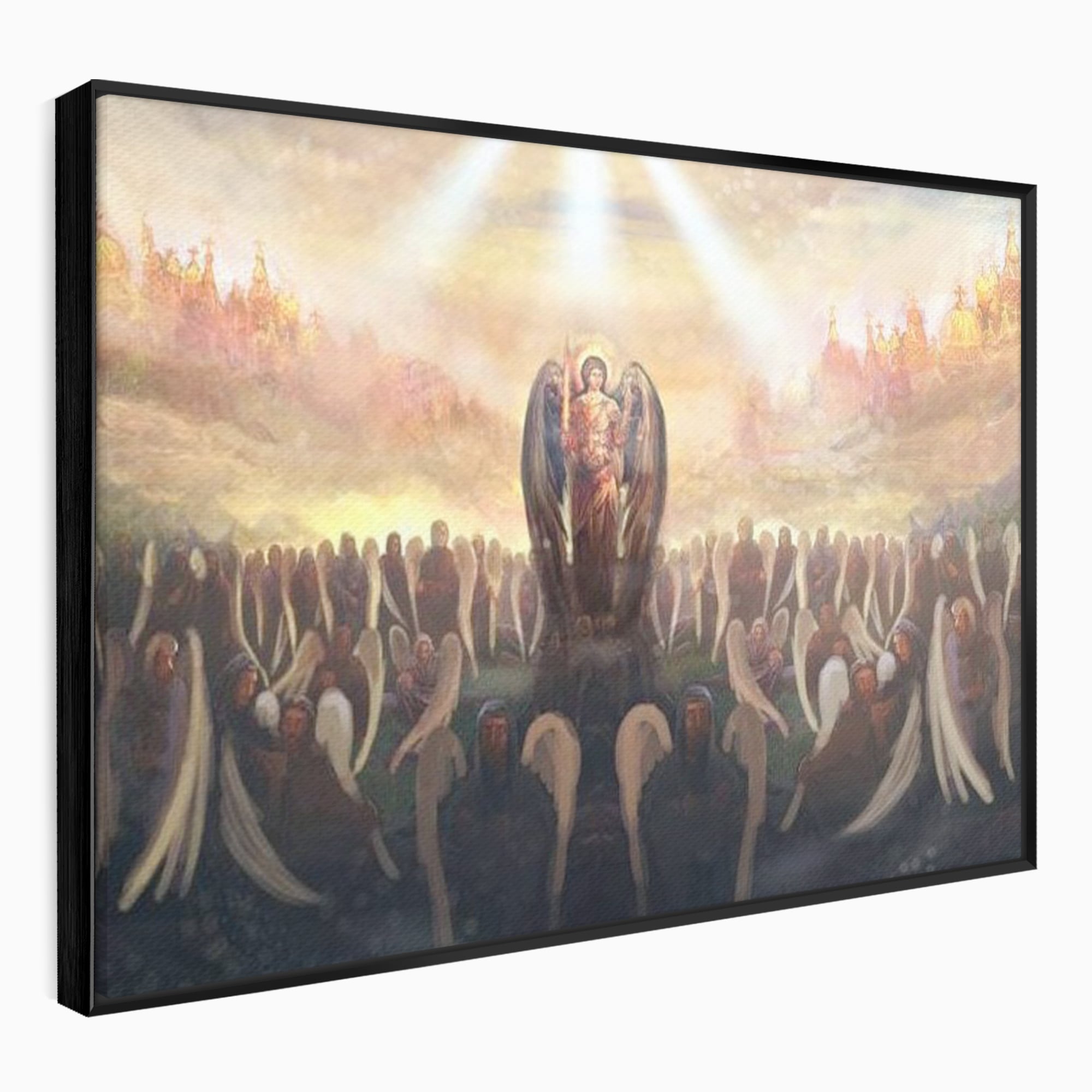 Leinwandbilder Leinwandbilder Premium LuxCanva® H1025 Himmlische Heerscharen, Engel, Himmel, Himmel, Licht, Licht, Flut, Göttlich, Kraft, Segen, Seligkeit, Wohnen, Schlafzimmer