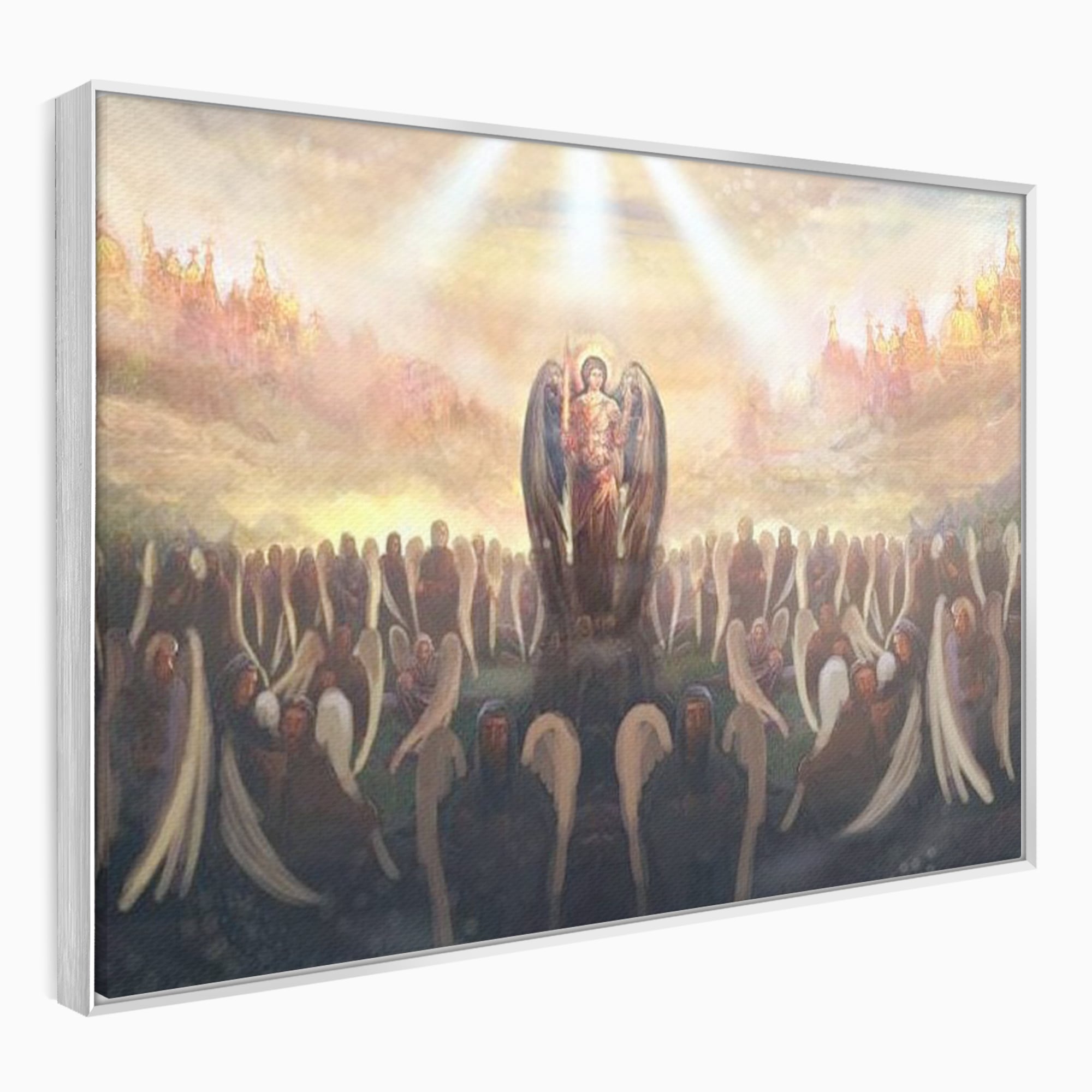 Leinwandbilder Leinwandbilder Premium LuxCanva® H1025 Himmlische Heerscharen, Engel, Himmel, Himmel, Licht, Licht, Flut, Göttlich, Kraft, Segen, Seligkeit, Wohnen, Schlafzimmer