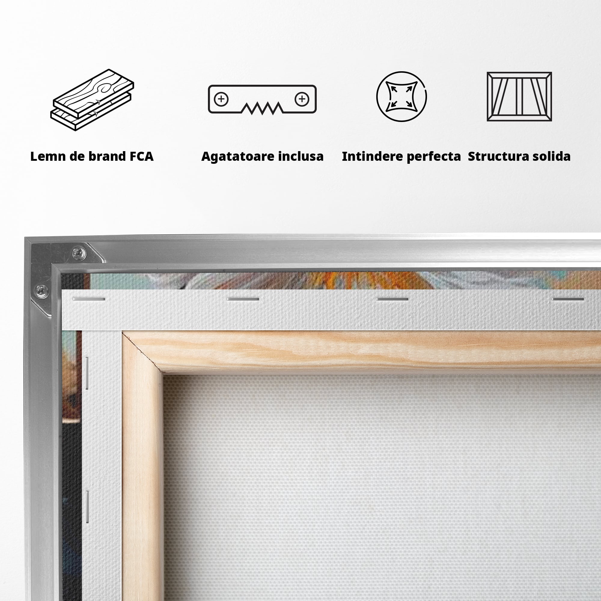 Tablou Canvas Premium LuxCanva® H1026 Crucea cu Flori ,  Flori, Cruce, Delicatete, Gingasie, Speranta, Puritate, Univers, Cale, Living, Dormitor