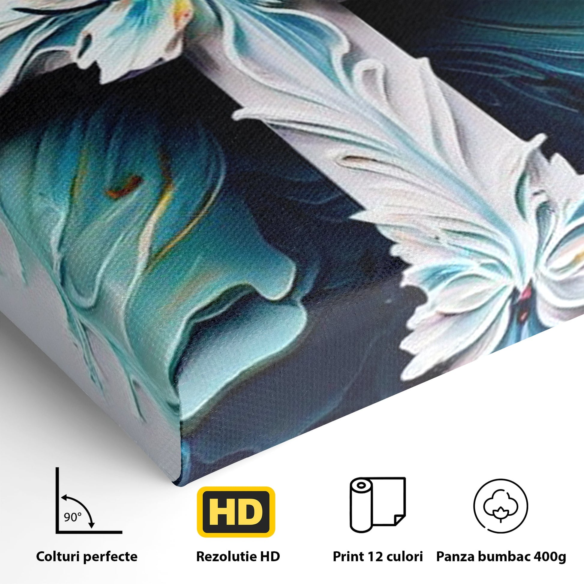 Tablou Canvas Premium LuxCanva® H1028 Puterea Crucii din Flori , Maiestrie, Arta, Cruce, Flori, Credinta, Inspiratie, Pace, Suflet, Armonie, Living