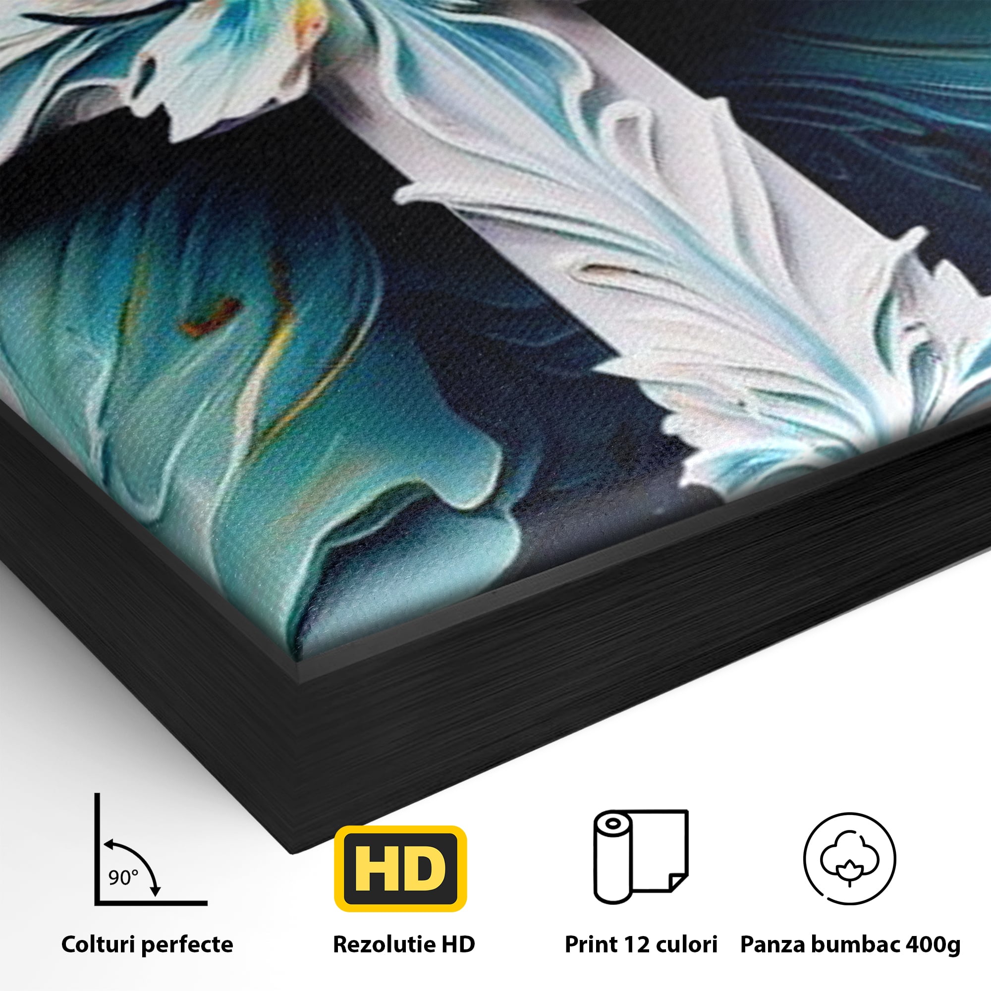 Tablou Canvas Premium LuxCanva® H1028 Puterea Crucii din Flori , Maiestrie, Arta, Cruce, Flori, Credinta, Inspiratie, Pace, Suflet, Armonie, Living
