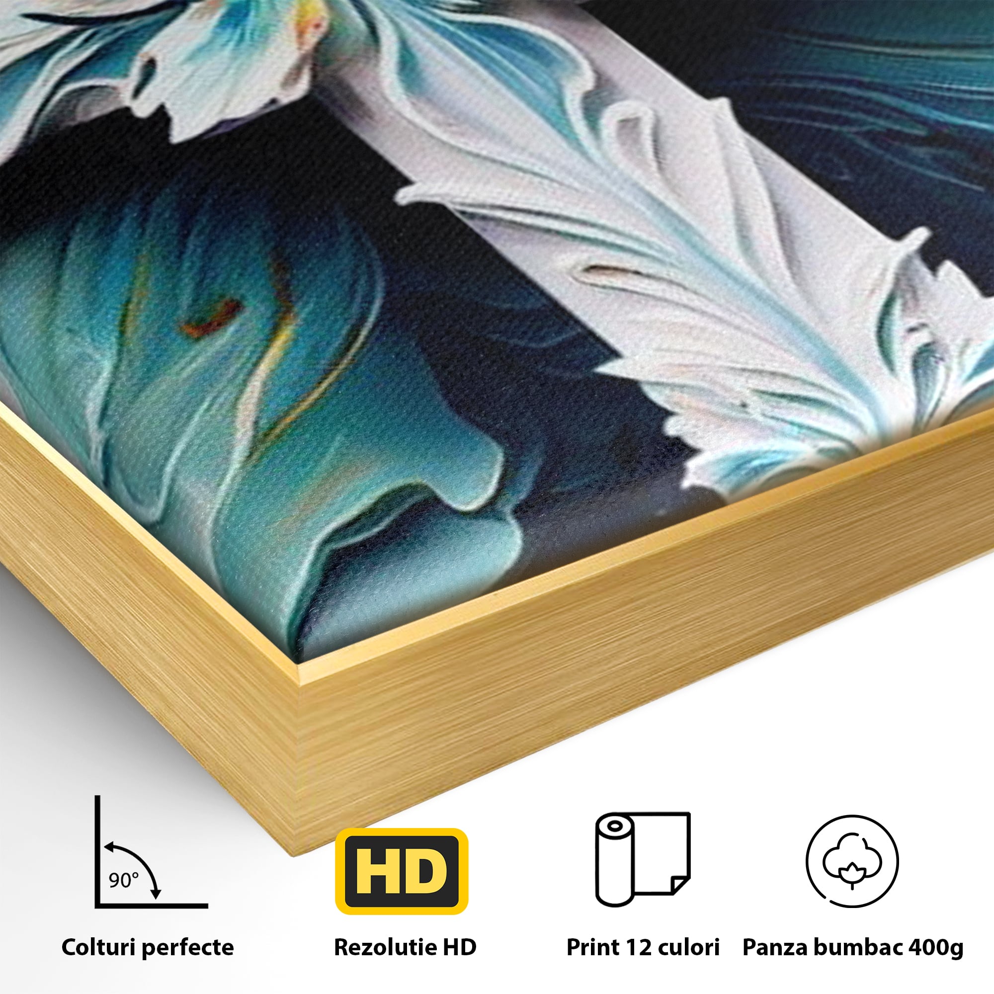 Tablou Canvas Premium LuxCanva® H1028 Puterea Crucii din Flori , Maiestrie, Arta, Cruce, Flori, Credinta, Inspiratie, Pace, Suflet, Armonie, Living