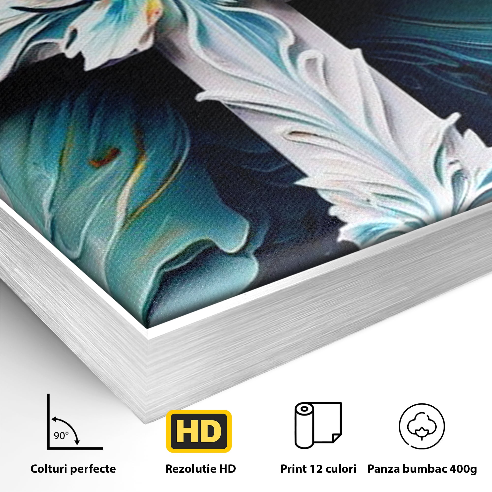 Tablou Canvas Premium LuxCanva® H1028 Puterea Crucii din Flori , Maiestrie, Arta, Cruce, Flori, Credinta, Inspiratie, Pace, Suflet, Armonie, Living