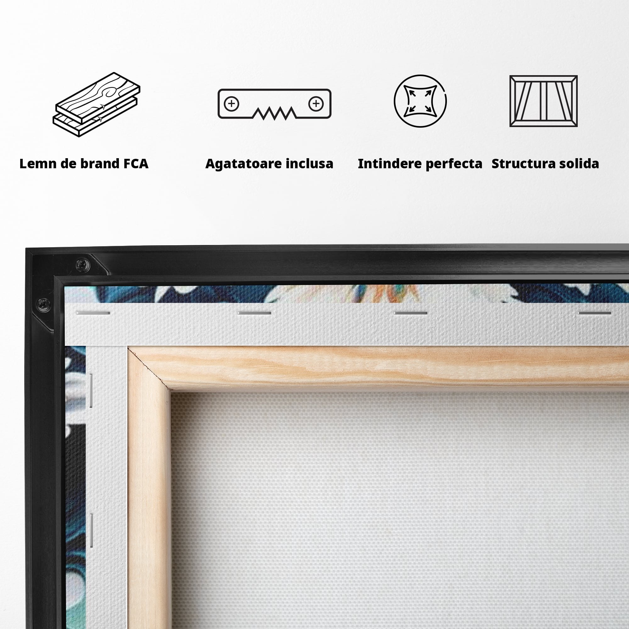 Tablou Canvas Premium LuxCanva® H1028 Puterea Crucii din Flori , Maiestrie, Arta, Cruce, Flori, Credinta, Inspiratie, Pace, Suflet, Armonie, Living