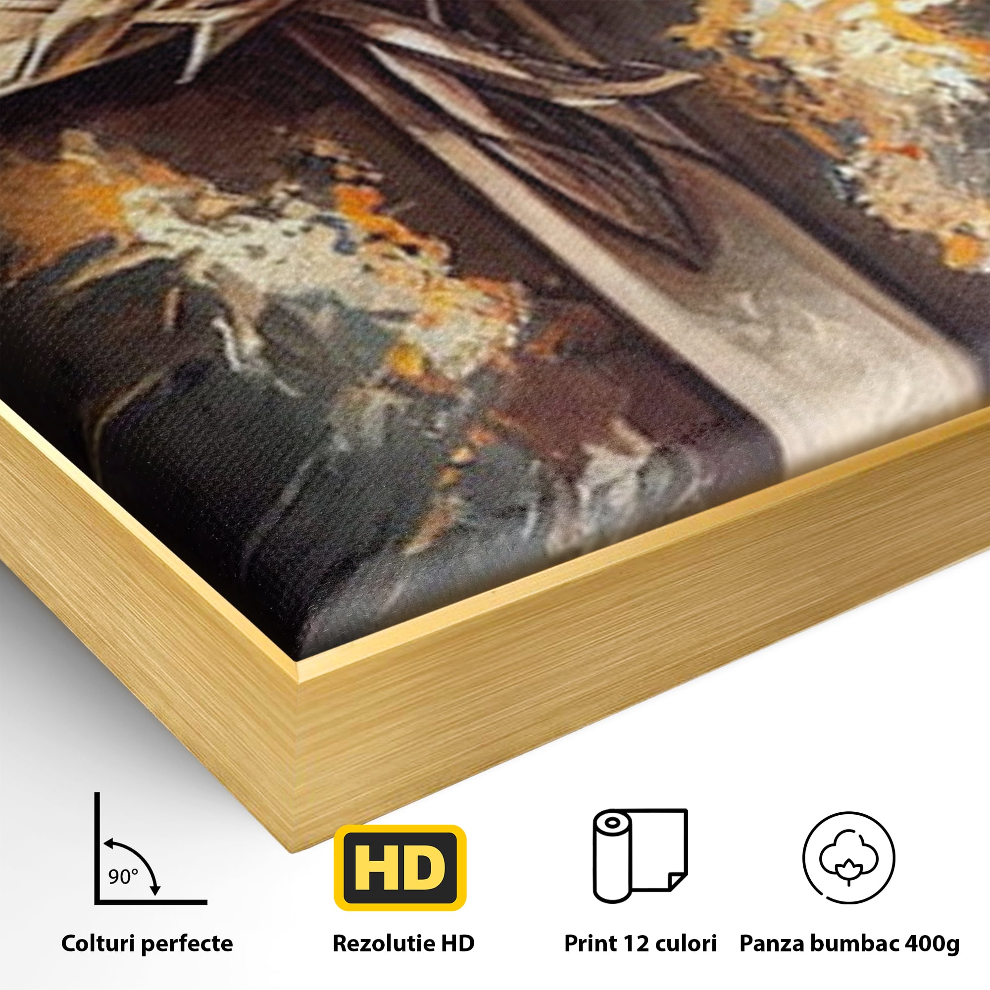 Tablou Canvas Premium LuxCanva® H1029 Ecoul Sacru al Jerfei , Coroana, Spini, Sacrificiu, Divin, Mantuire, Biblic, Jertfa, Cruce, Living, Dormitor