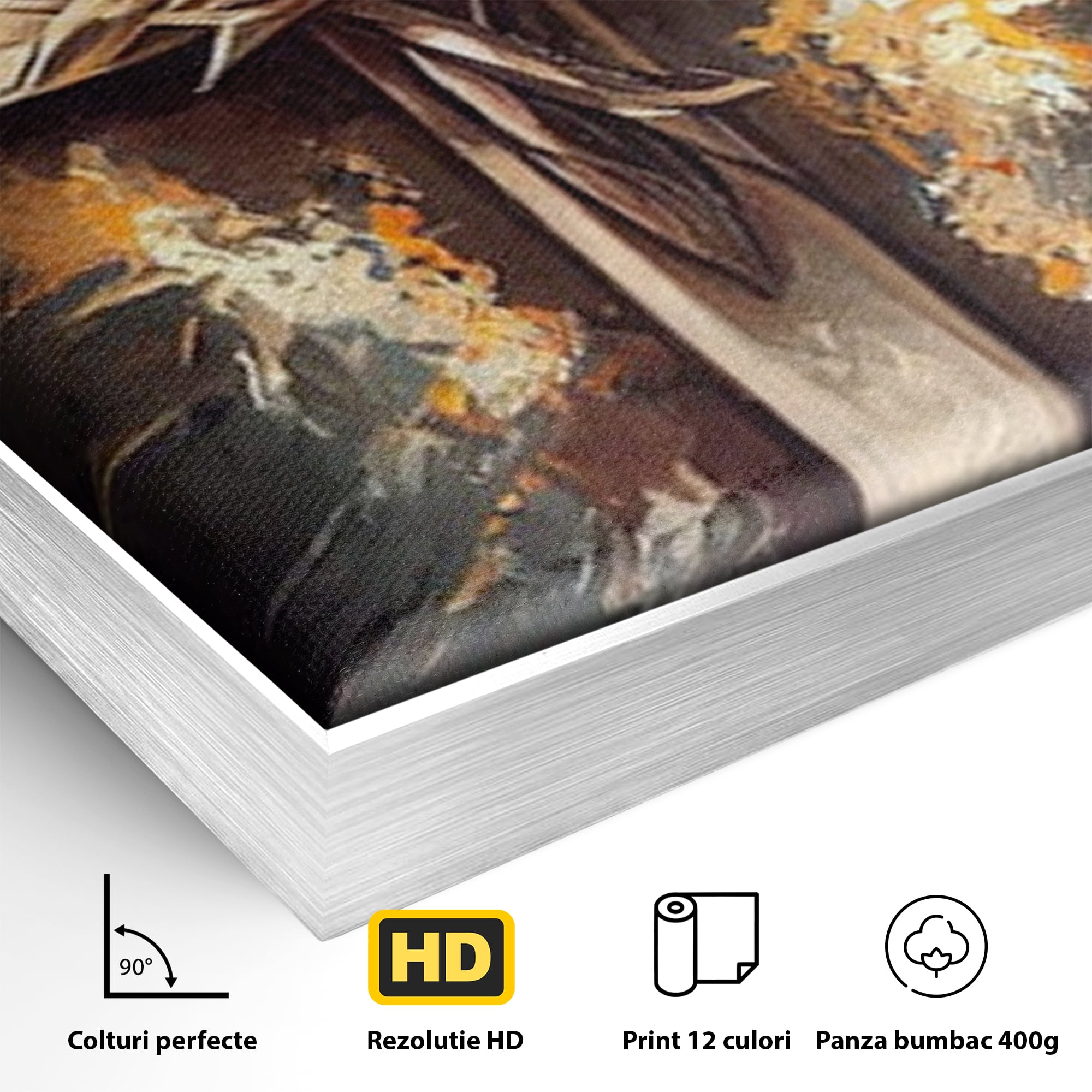 Tablou Canvas Premium LuxCanva® H1029 Ecoul Sacru al Jerfei , Coroana, Spini, Sacrificiu, Divin, Mantuire, Biblic, Jertfa, Cruce, Living, Dormitor