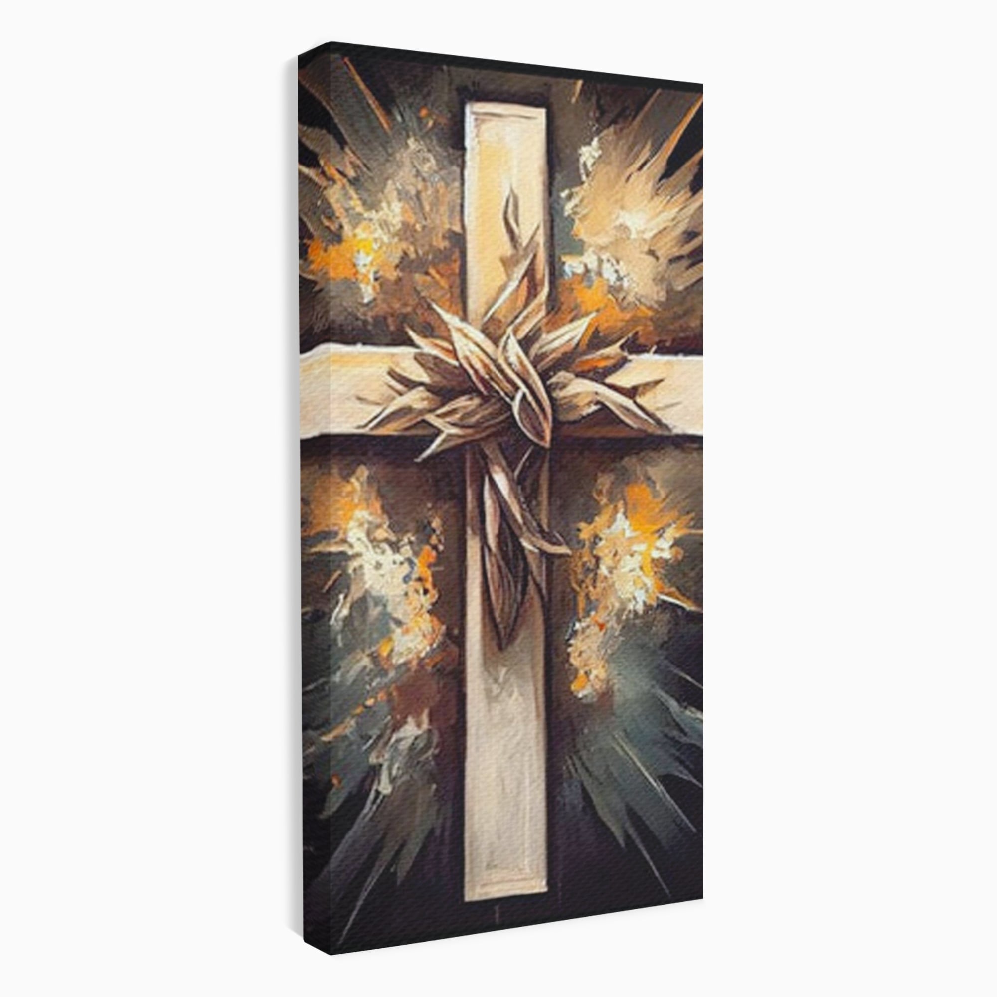 Tablou Canvas Premium LuxCanva® H1029 Ecoul Sacru al Jerfei , Coroana, Spini, Sacrificiu, Divin, Mantuire, Biblic, Jertfa, Cruce, Living, Dormitor