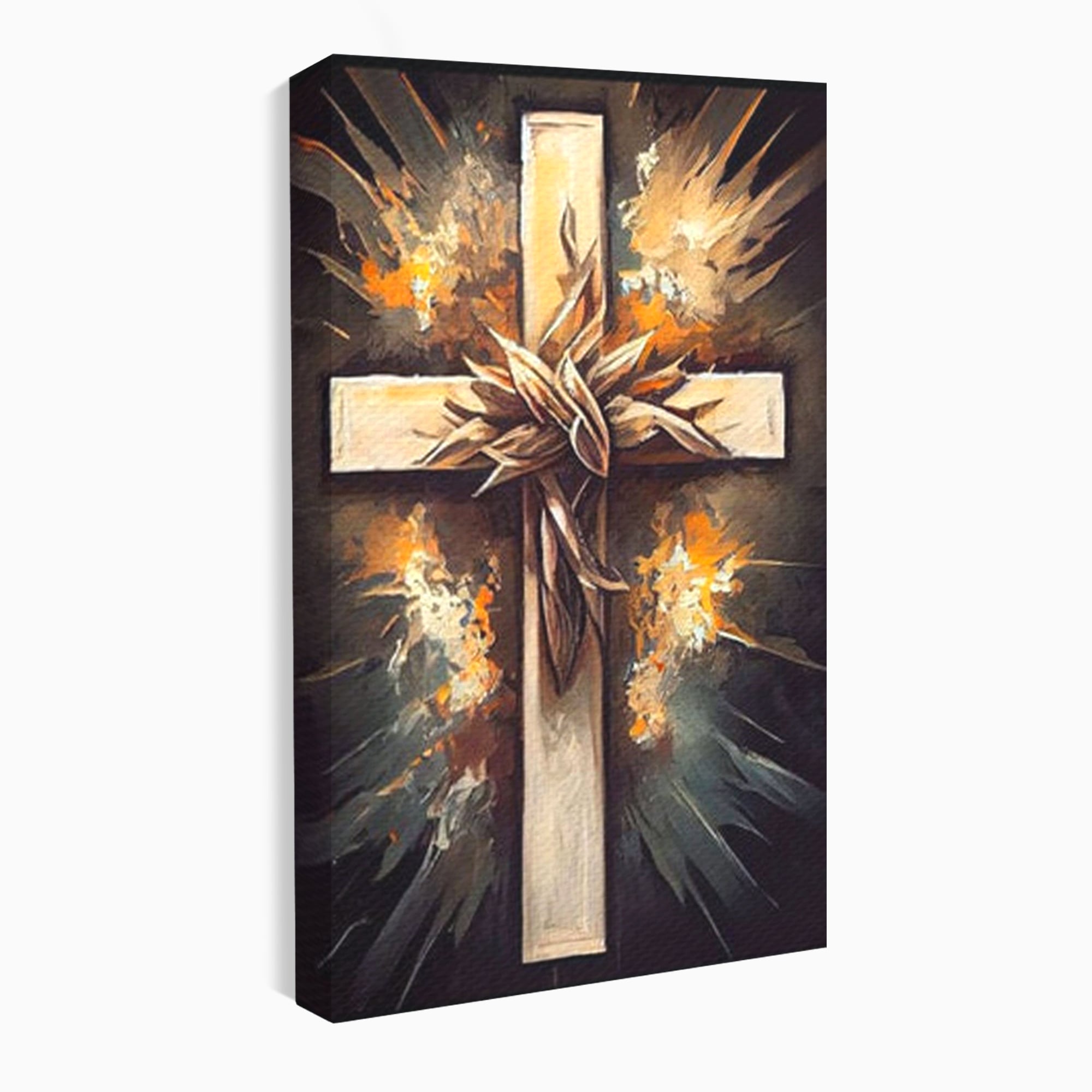 Tablou Canvas Premium LuxCanva® H1029 Ecoul Sacru al Jerfei , Coroana, Spini, Sacrificiu, Divin, Mantuire, Biblic, Jertfa, Cruce, Living, Dormitor