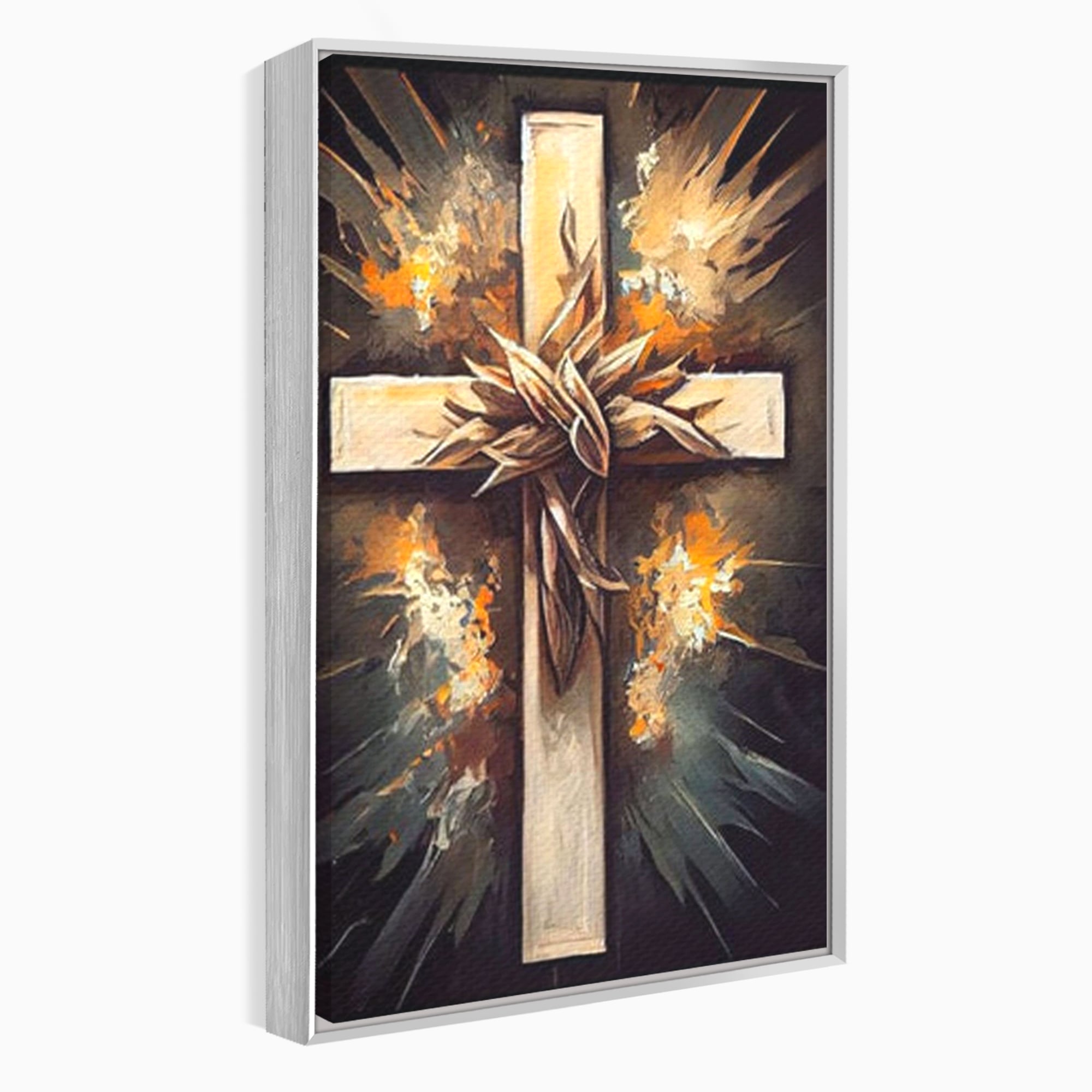 Tablou Canvas Premium LuxCanva® H1029 Ecoul Sacru al Jerfei , Coroana, Spini, Sacrificiu, Divin, Mantuire, Biblic, Jertfa, Cruce, Living, Dormitor