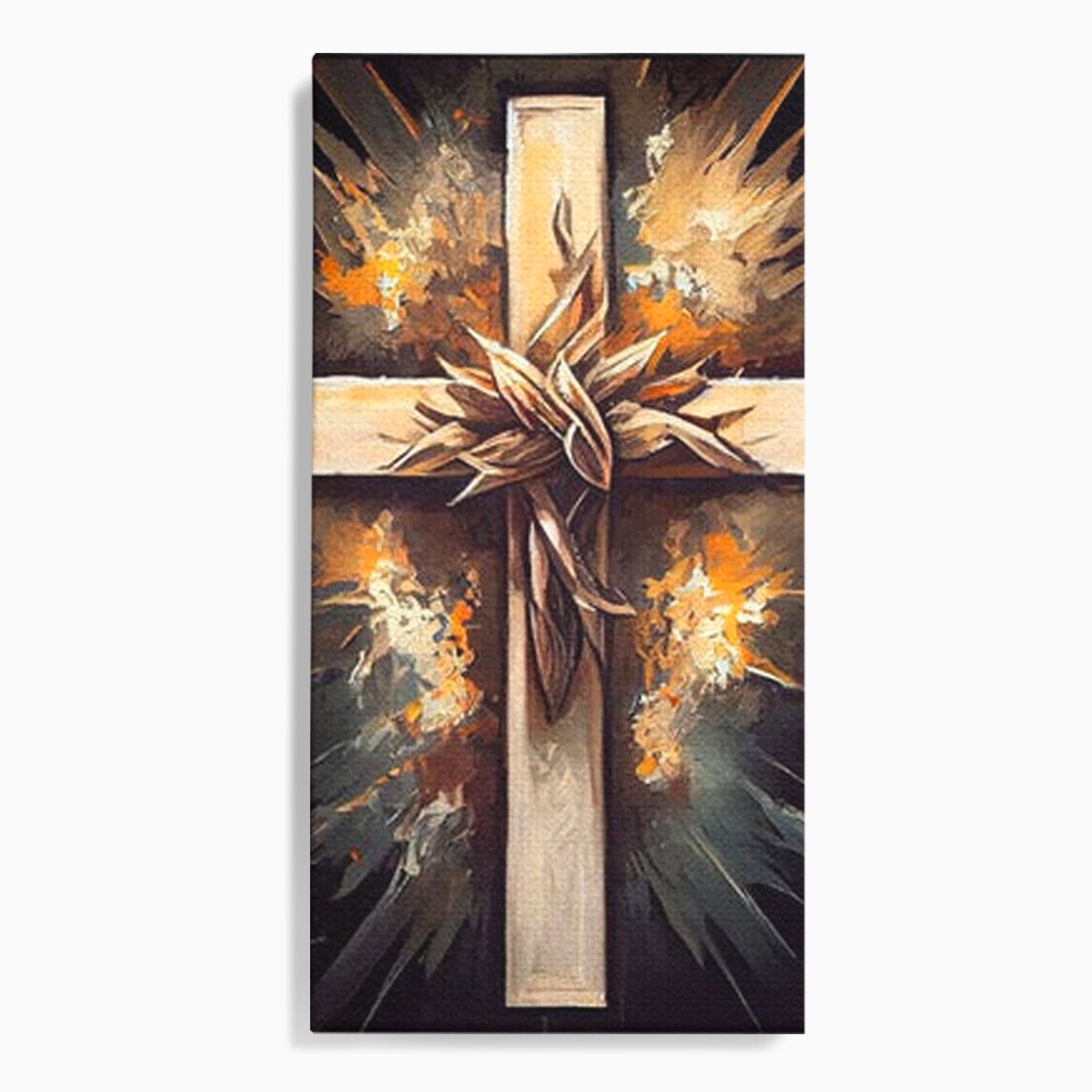 Tablou Canvas Premium LuxCanva® H1029 Ecoul Sacru al Jerfei , Coroana, Spini, Sacrificiu, Divin, Mantuire, Biblic, Jertfa, Cruce, Living, Dormitor