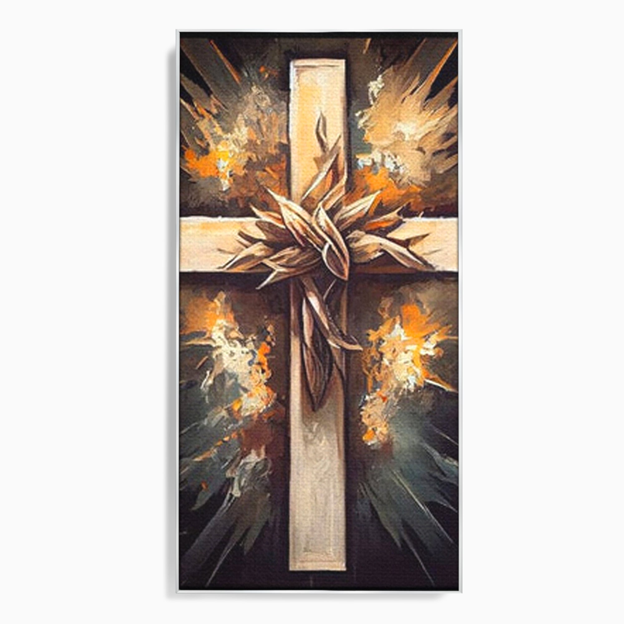 Tablou Canvas Premium LuxCanva® H1029 Ecoul Sacru al Jerfei , Coroana, Spini, Sacrificiu, Divin, Mantuire, Biblic, Jertfa, Cruce, Living, Dormitor
